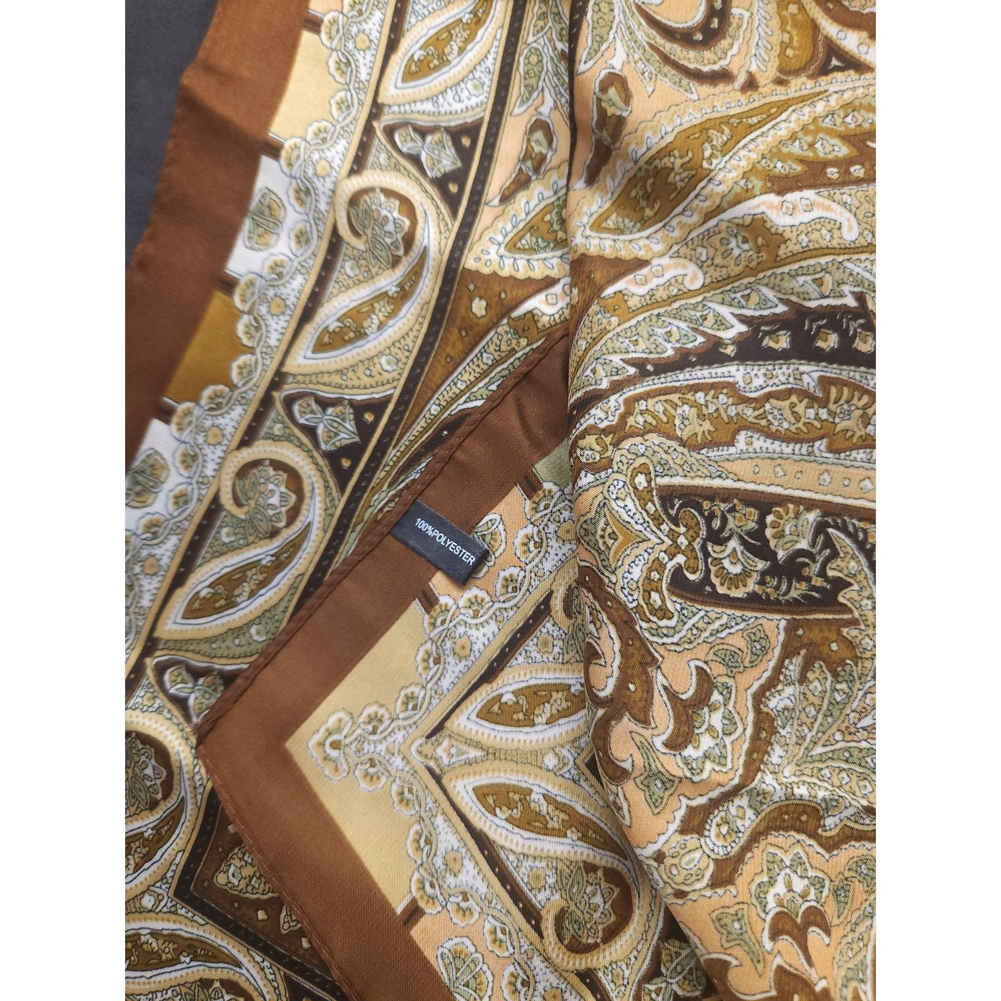 Other Elegant Fall Paisley Scarf Satin Wild Rag Scarf 100% Polyest Size ONE SIZE - 7 Thumbnail