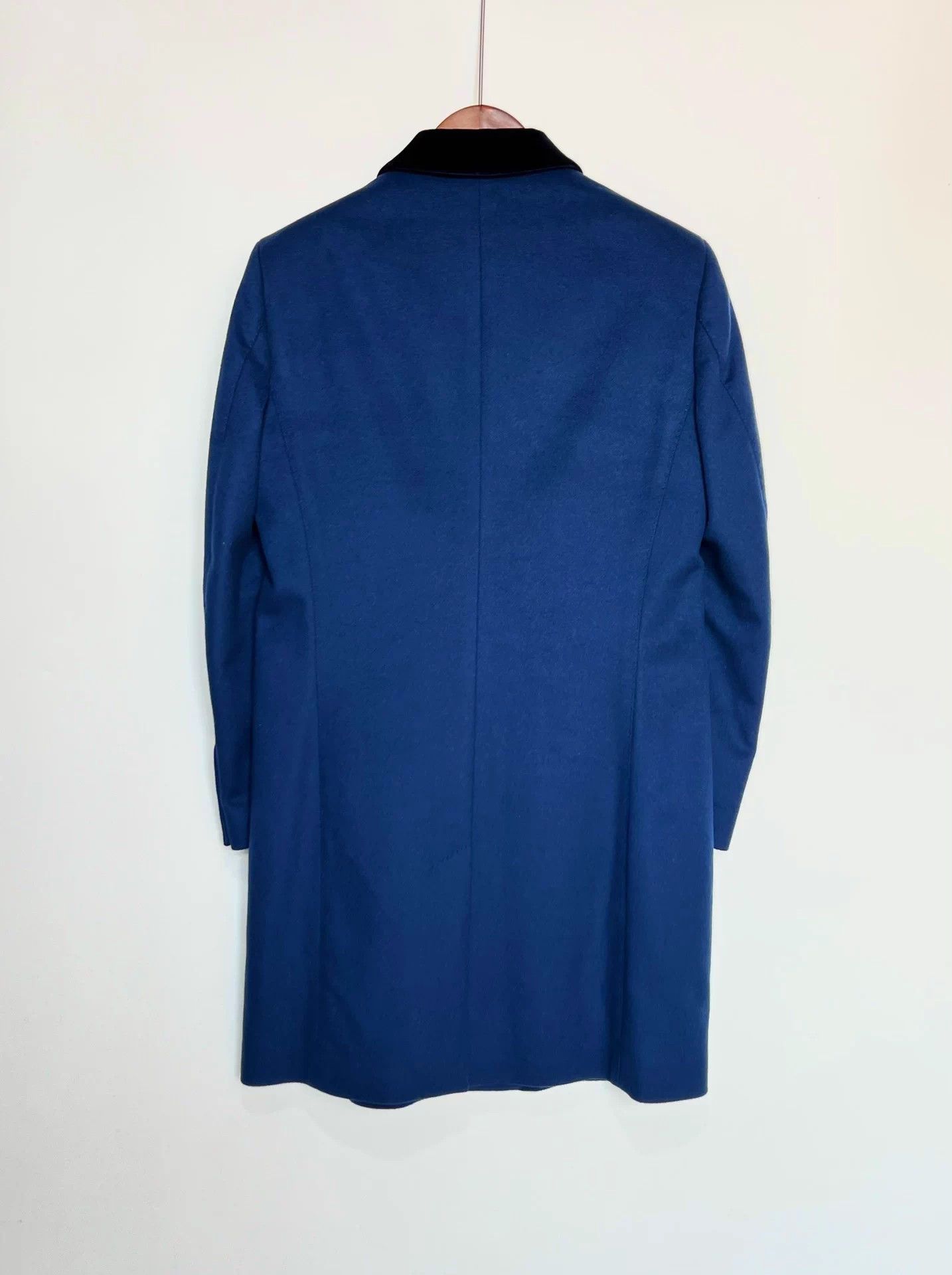 Burberry Burberry Blue Wool Cashmere Chester Coat 48 Size US M / EU 48-50 / 2 - 2 Thumbnail