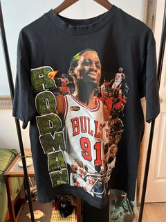 Vintage Dennis Rodman Caricature Bulls shirt L Salem Sportswear