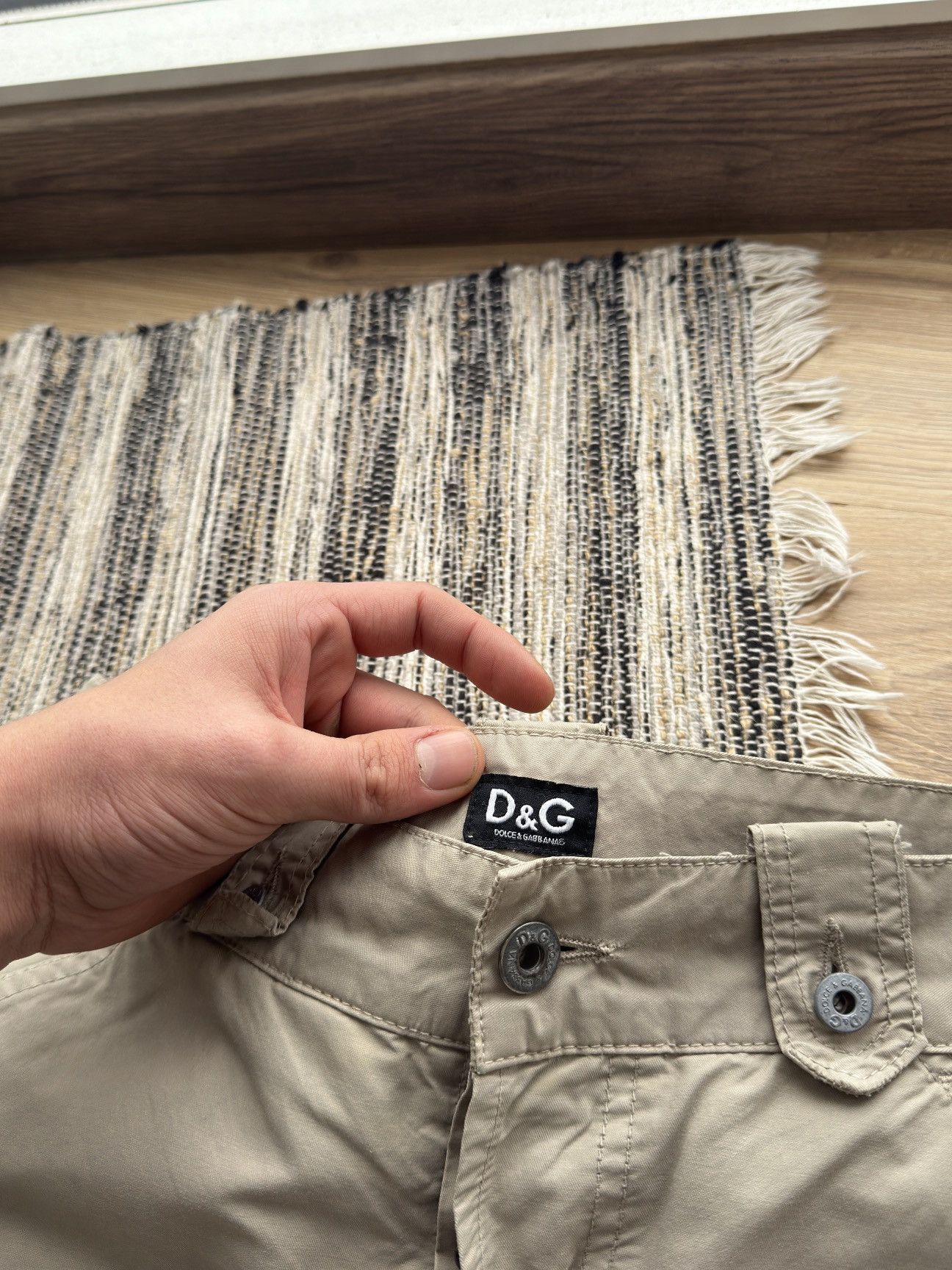 Dolce & Gabbana Vintage Dolce&Gabbana Multi pocket Cargo Y2K Beige Pants Men Size US 32 / EU 48 - 10 Thumbnail