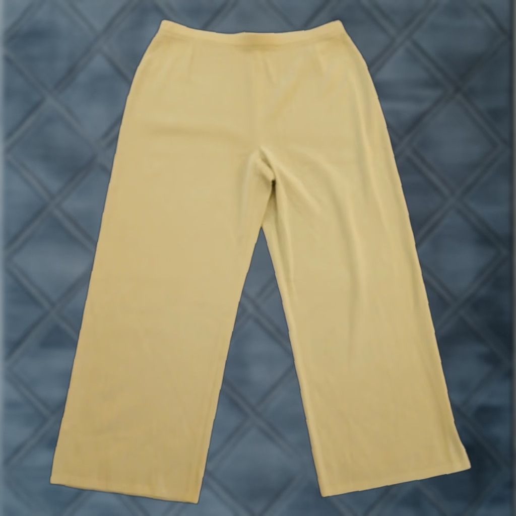 Vintage Plein Air Cropped Pants Womens Large Green Pull On 32x24 High Rise Size 36" / US 14 / IT 50 - 1 Thumbnail
