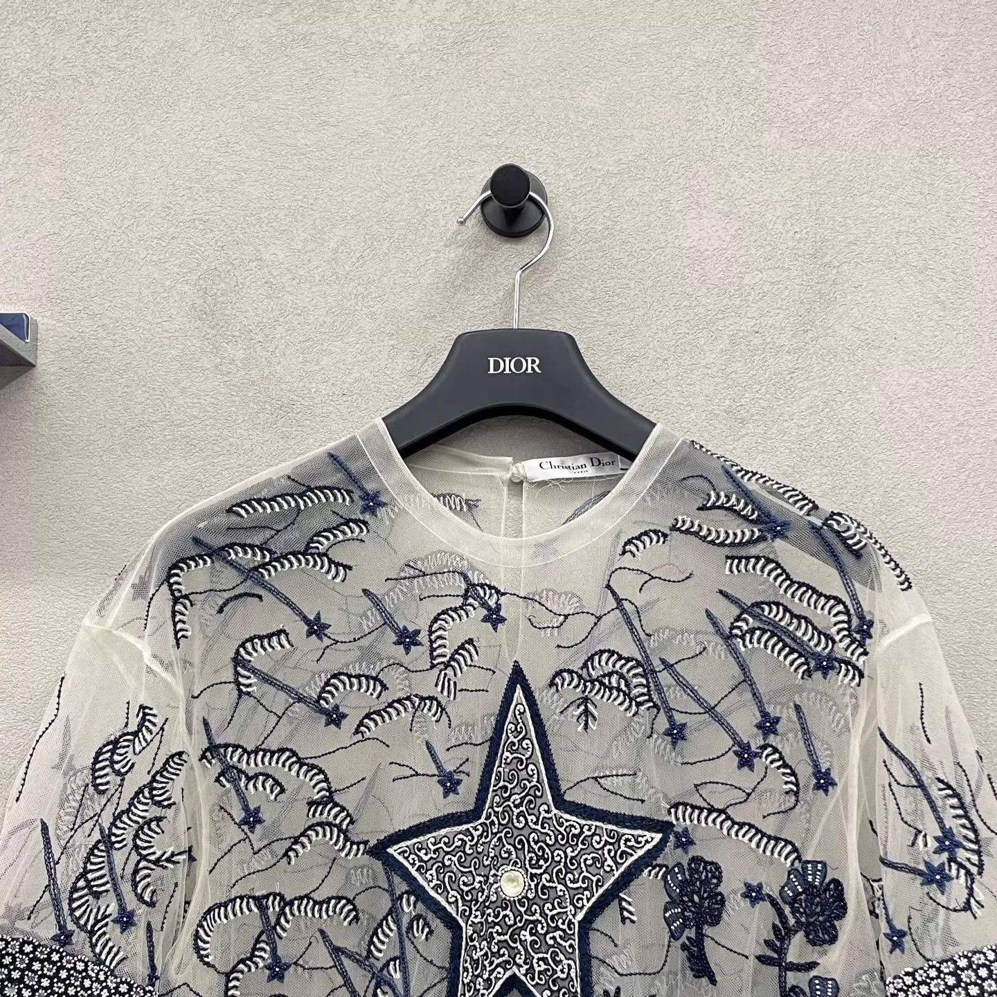 Dior Dior Tulle Embroidered Printed Short Sleeve Tee Vintage 4 Size XS / US 0-2 / IT 36-38 - 4 Thumbnail