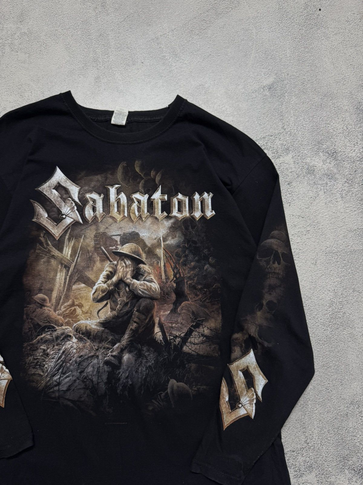 Fruit Of The Loom Vintage Y2k Sabaton Big Logo Print Size US XL / EU 56 / 4 - 7 Thumbnail