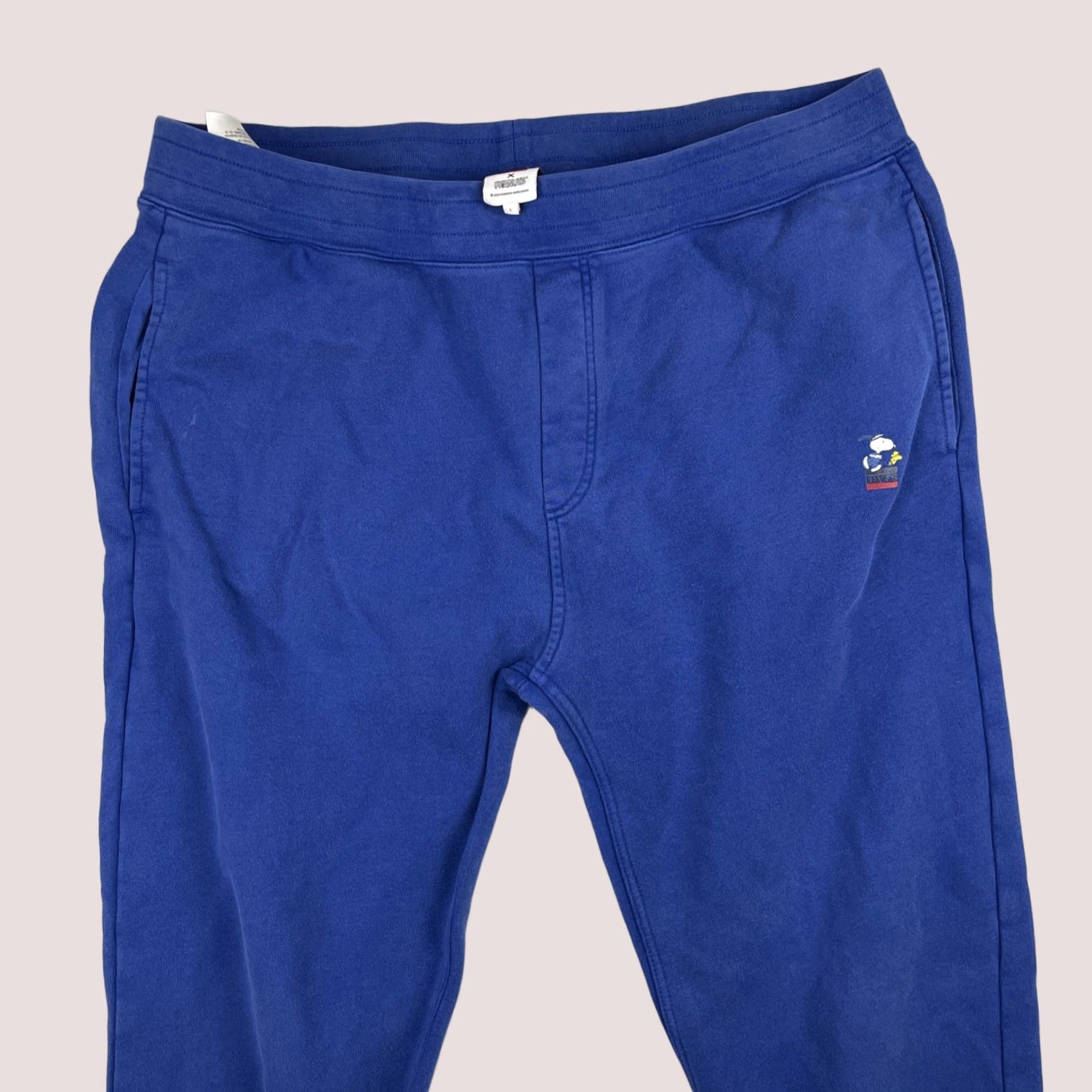 Levi's Levi's Panuts Sweatpants Mens Large Blue Jogger Tapered Snoopy Soccer Running Size US 33 - 1 Thumbnail