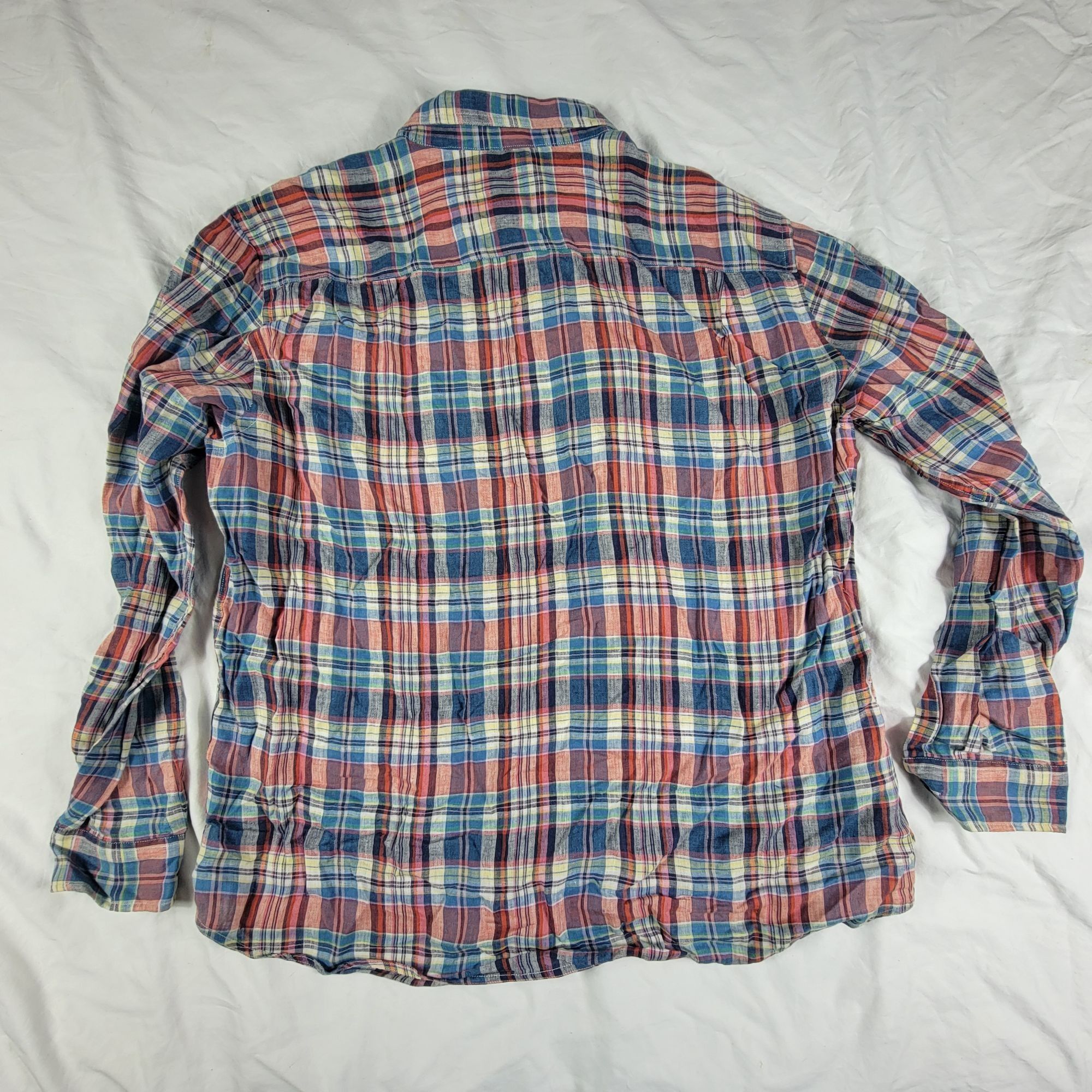 Lucky Brand Lucky Brand Irish Linen By Baird McNutt Mens 2XL Red Blue Pl Size US XXL / EU 58 / 5 - 2 Thumbnail