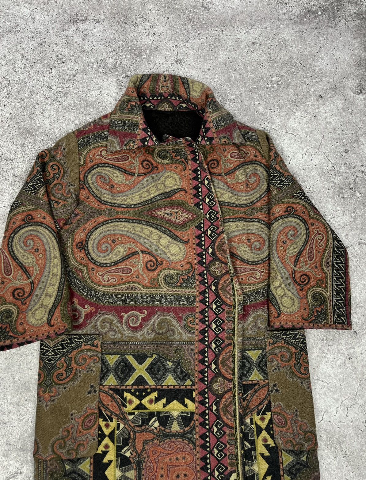 Etro Etro Paisley Print Wool Coat Multicolor Women’s Size S / US 4 / IT 40 - 2 Thumbnail