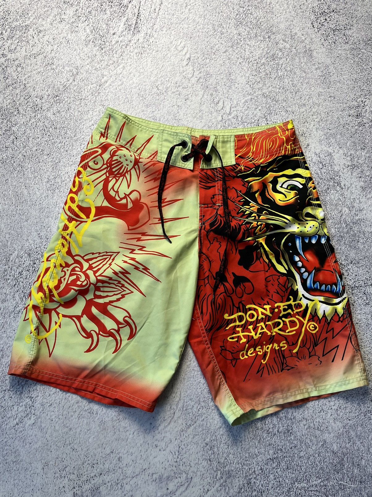 Christian Audigier Mens Vintage Ed Hardy Shorts Japanese brand streetwear Y2K Size US 31 - 4 Thumbnail