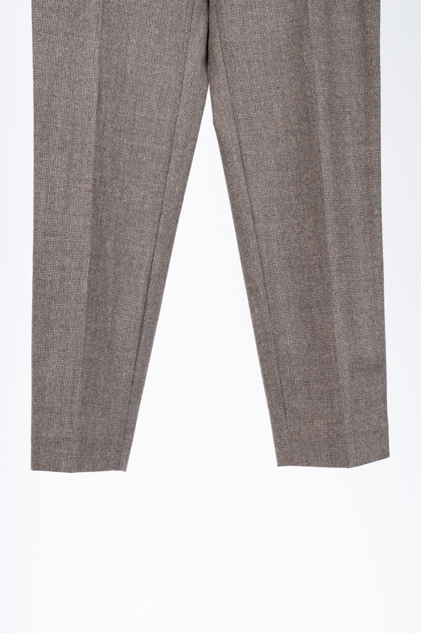Brunello Cucinelli Brunello Cucinelli Brown Micro-Plaid Stretch-Wool Trousers Size 27" / US 4 / IT 40 - 6 Thumbnail
