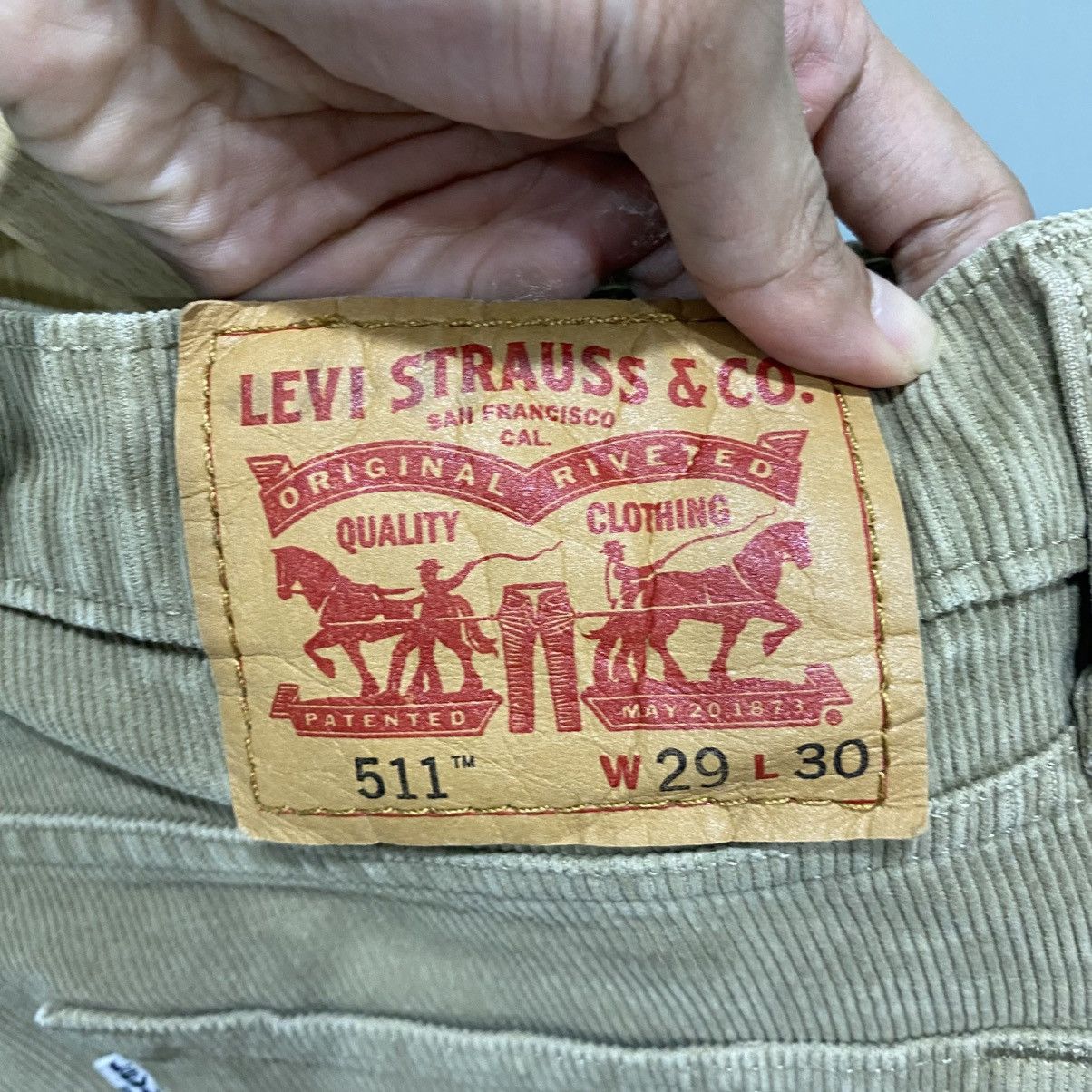 Levi's Levis 511 2018 Corduroy Pants Beige Size US 29 - 8 Thumbnail