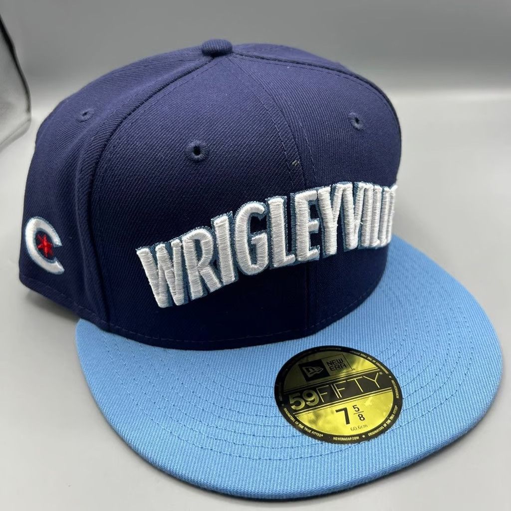 New Era Chicago Cubs Hat Men 7 5/8 Blue Wrigleyville Fitted Cap Size ONE SIZE - 1 Thumbnail