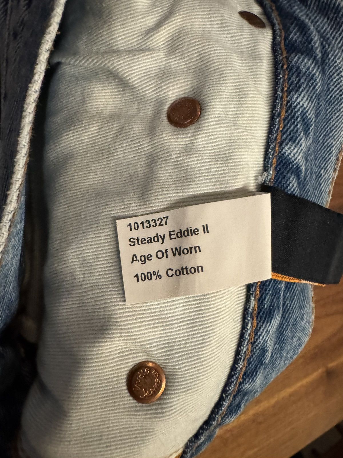 Nudie Jeans Nudie Jeans - Steady Eddie 30 X 32 - “Age of Worn” blue Size US 30 / EU 46 - 7 Thumbnail
