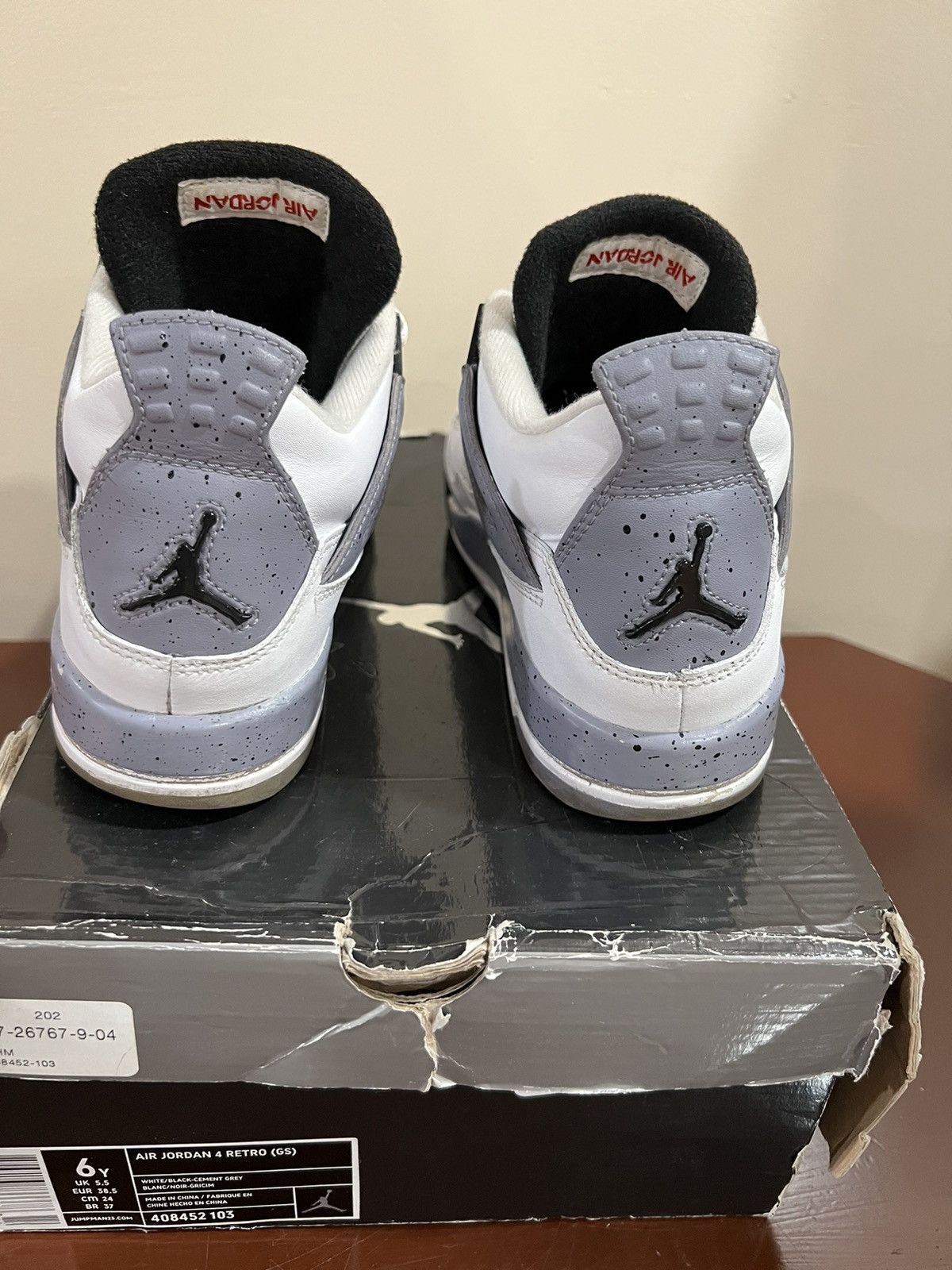 Jordan Brand × Nike Jordan Retro 4 White Cement 2012 Size US 6 / EU 39 - 4 Thumbnail