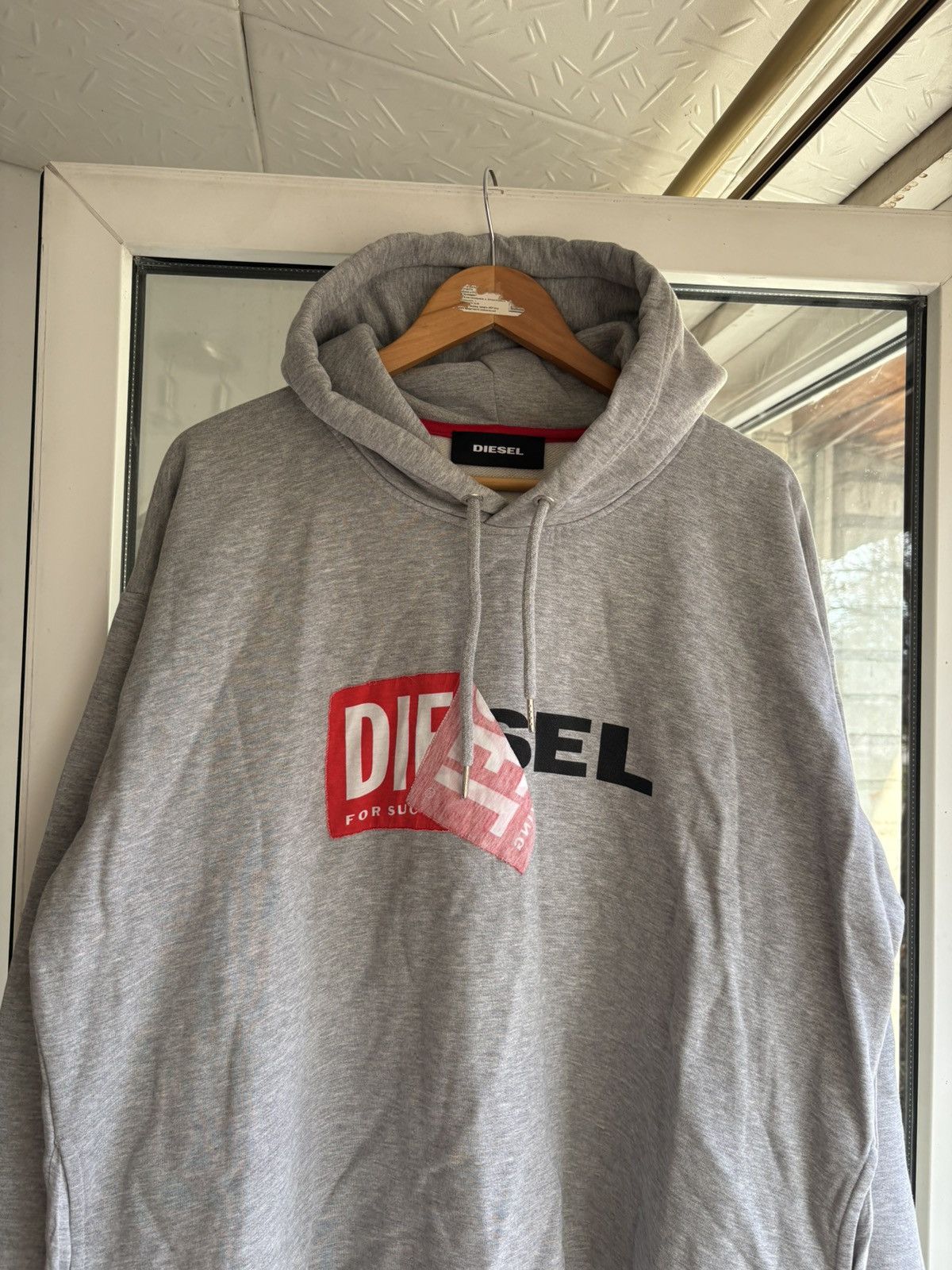 Diesel Vintage Diesel Box Logo Hoodie Size US XL / EU 56 / 4 - 2 Thumbnail