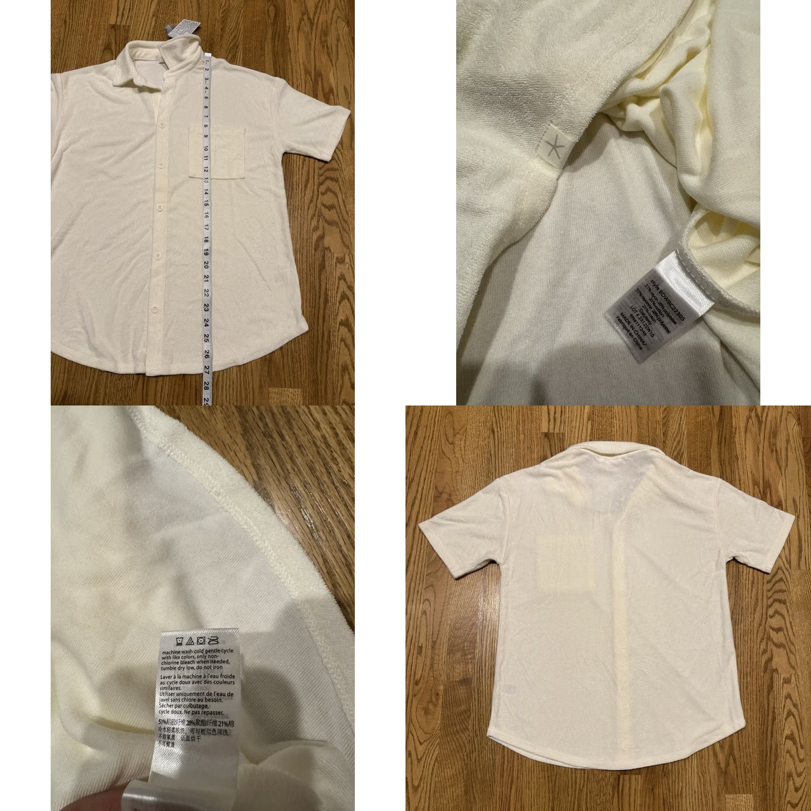 Vintage VINTAGE? No. Barefoot Dreams Shirt Shorts Set Mens S White Beach Lounge Button-Up Short Sleeve Button-Down Dream NWT Size US S / EU 44-46 / 1 - 8 Thumbnail