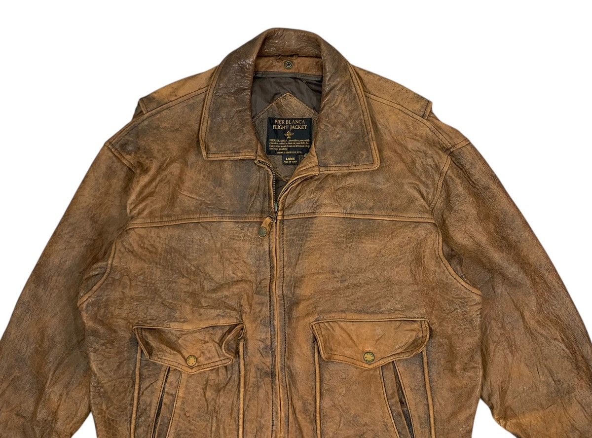 Genuine Leather VINTAGE PIER BLANCA FLIGHT LEATHER JACKET Size US L / EU 52-54 / 3 - 4 Thumbnail