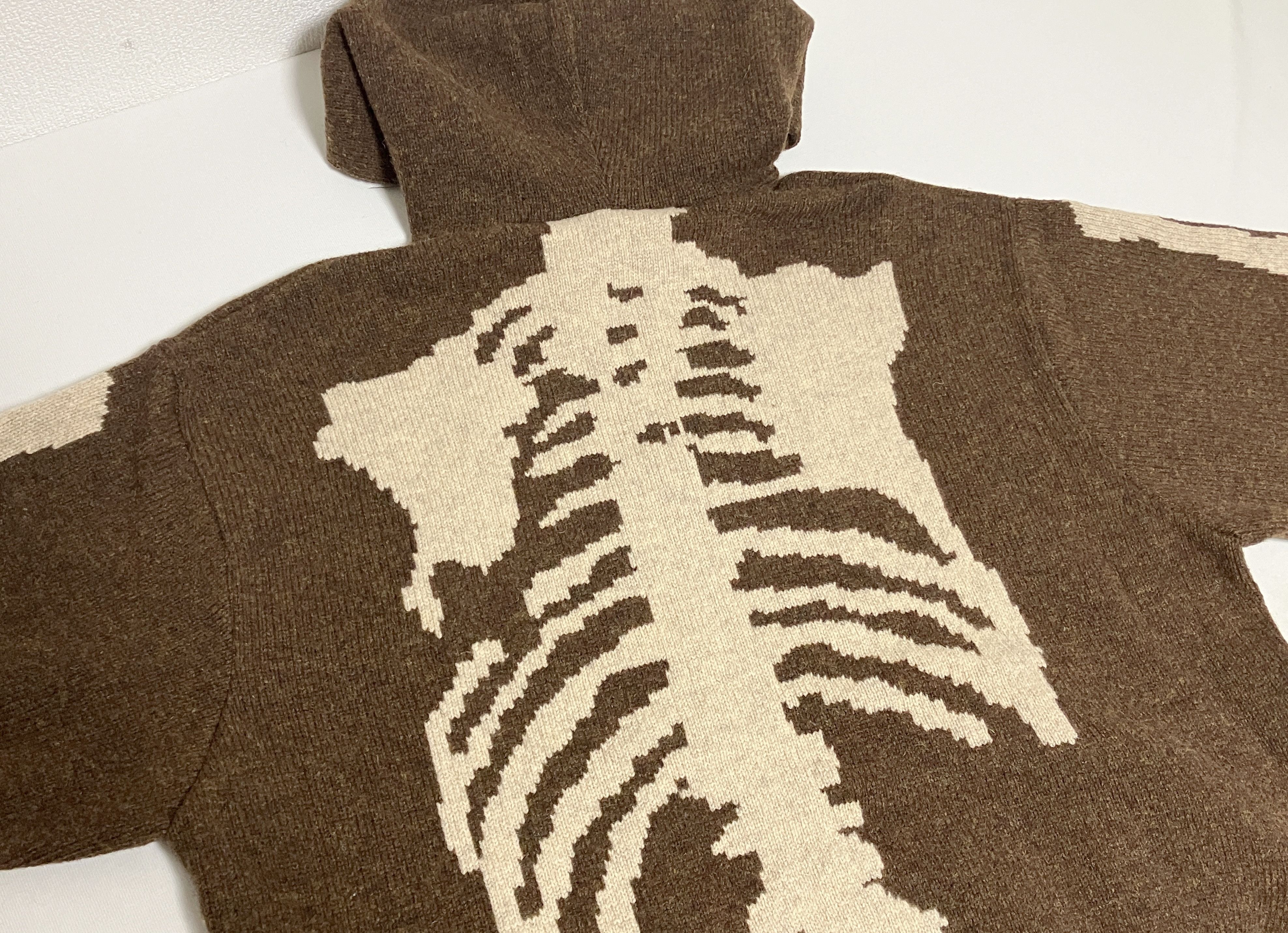 Kapital KAPITAL 5G wool bone sweater hood hoody Skeleton brown new L Size US L / EU 52-54 / 3 - 5 Thumbnail