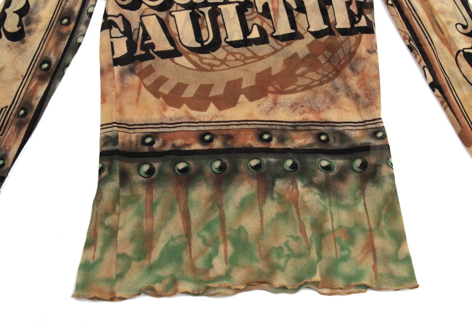 Jean Paul Gaultier Multi Logo Print Power Net Top size 48 Size US M / EU 48-50 / 2 - 8 Thumbnail