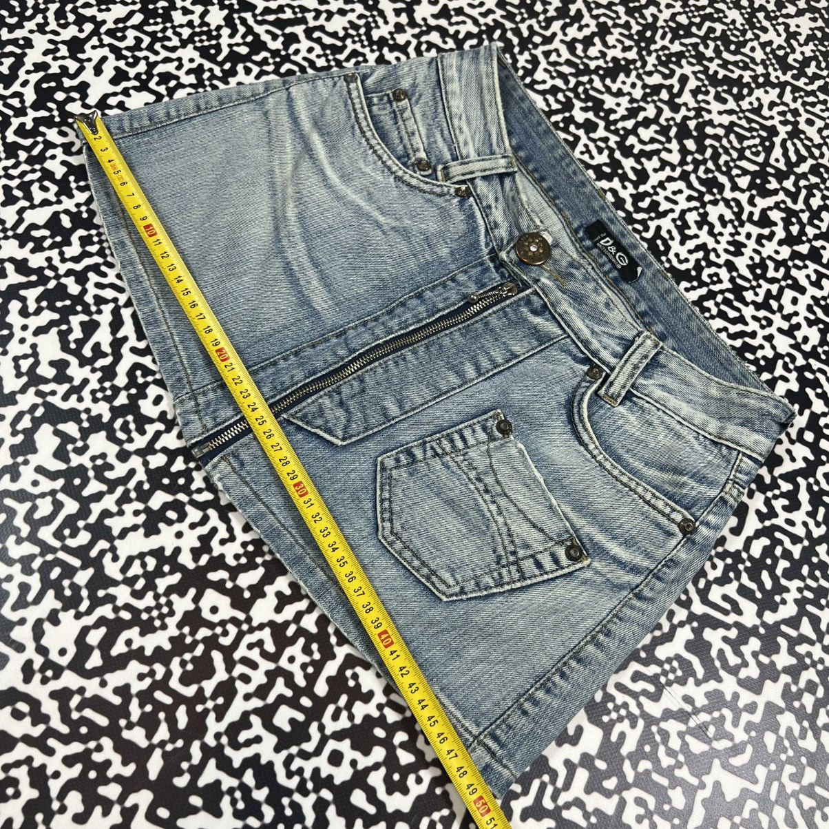 Dolce & Gabbana Vintage 90s D&G Dolce Gabbana Denim Mini Skirt Retro Luxury Size 28" / US 6 / IT 42 - 15 Thumbnail