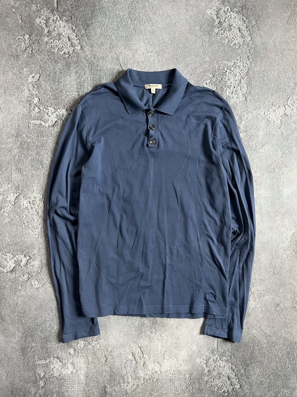 Burberry London Polo Long Sleeve T Shirt Nova Check Size L
