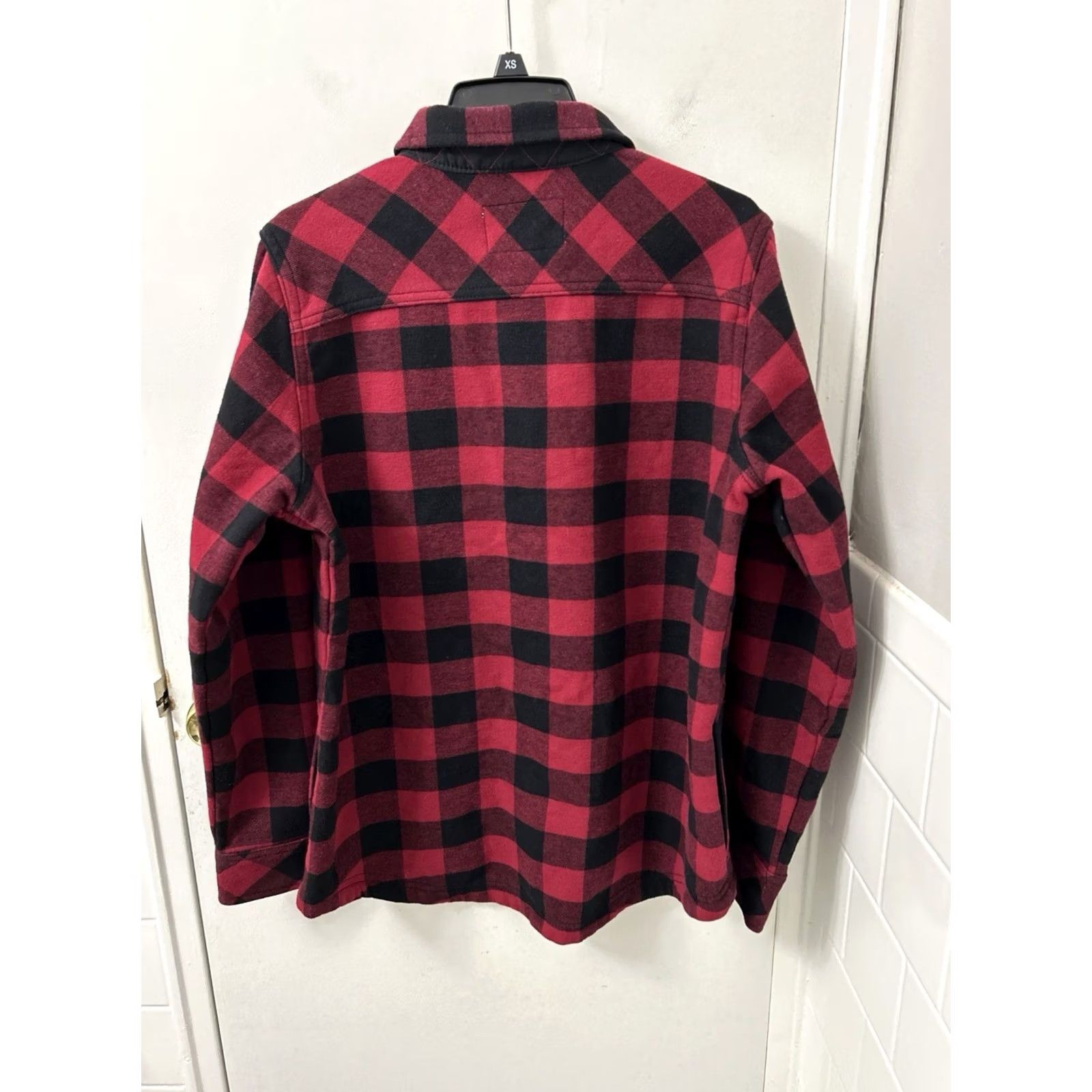 Orvis Orvis Shirt Jacket Womens Large Black Red Fleece Lined Shacket Pockets L/S Size L / US 10 / IT 46 - 6 Thumbnail