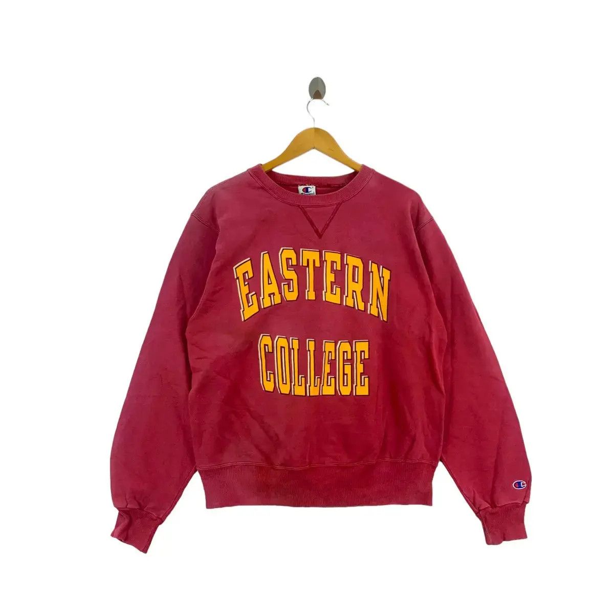 Champion Vintage 90s EASTERN COLLEGE By CHAMPION Print Red Sweatshirt Size US M / EU 48-50 / 2 - 1 Thumbnail