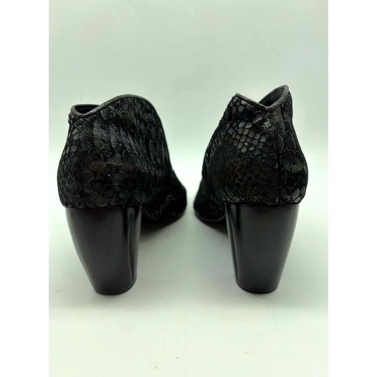 Vintage Salpy Black Open Toe Heels 6.5 Size US 7 / IT 37 - 3 Thumbnail