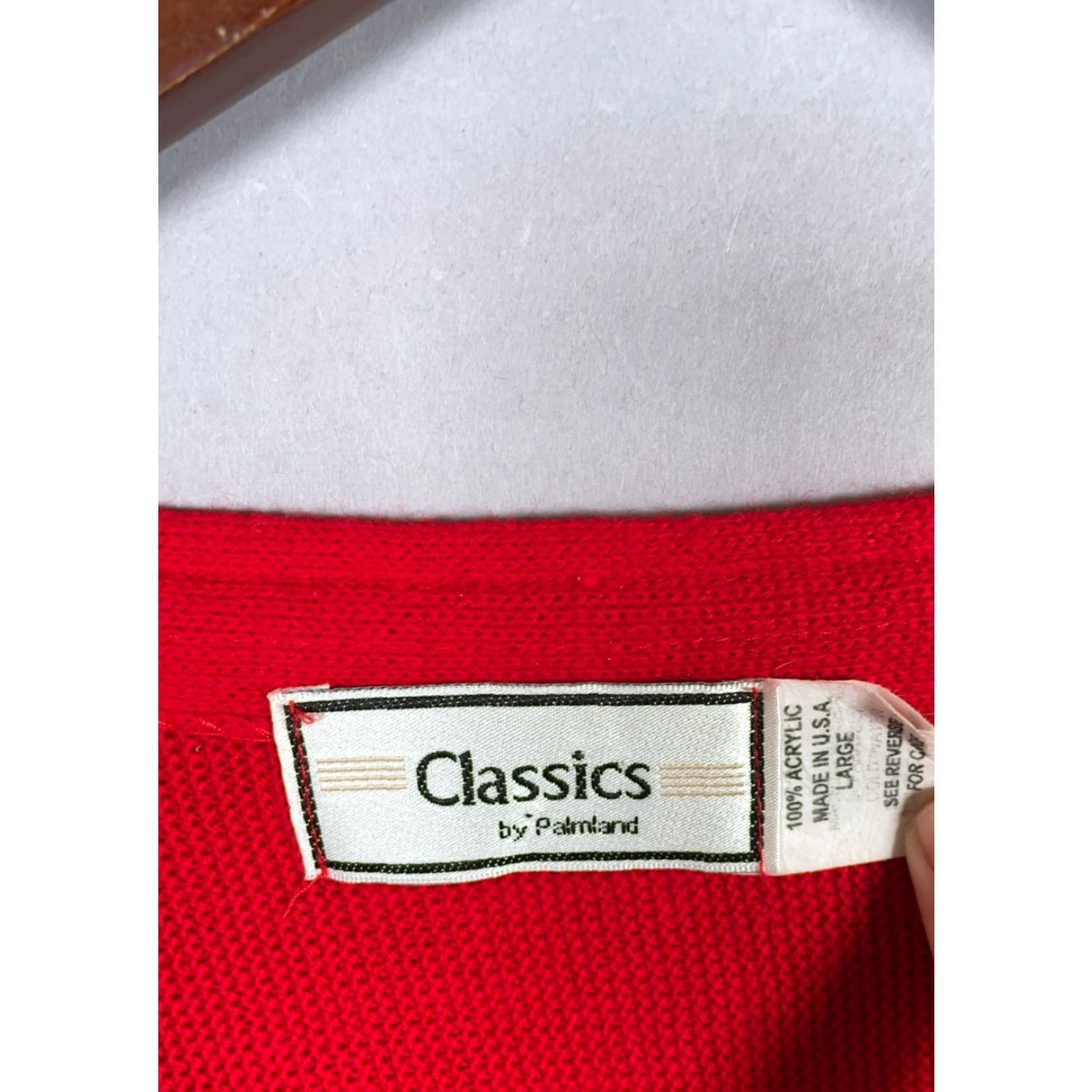 Vintage Vintage Men's Grandpa Style Cardigan Adult Large Red Lightweight Knit Sweater 80s Retro Preppy Size US L / EU 52-54 / 3 - 3 Thumbnail