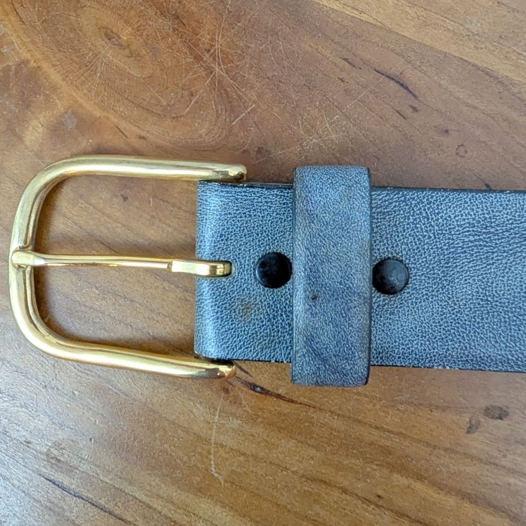 Towncraft True Vintage Grey Pebbled Leather Belt Size 36 Size 36 - 3 Thumbnail