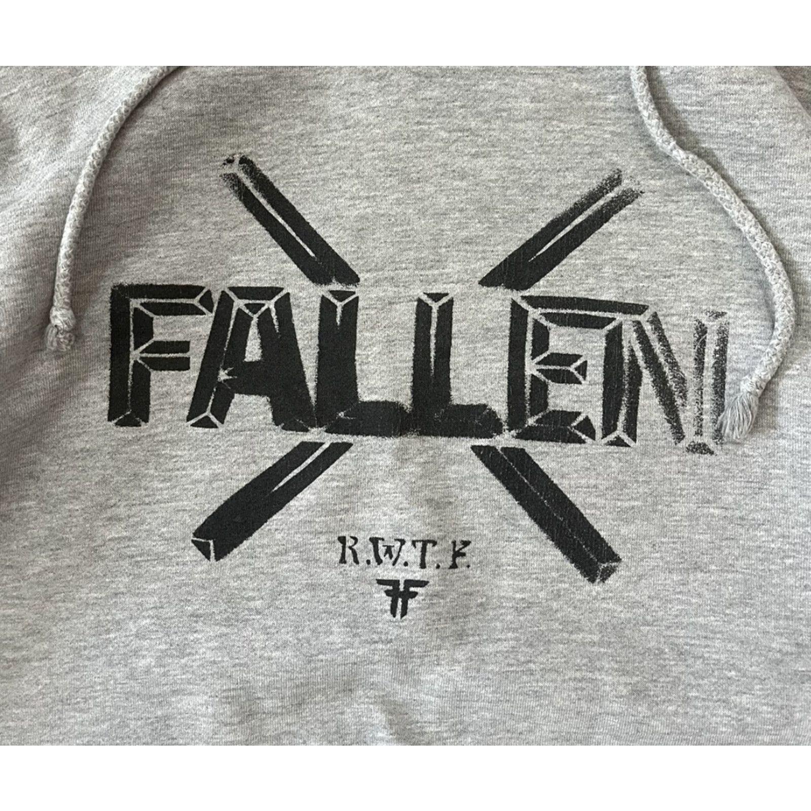 Vintage VINTAGE Fallen Hoodie Pullover Skateboarding Graphic Print Medium M Men Gray Size US M / EU 48-50 / 2 - 2 Thumbnail