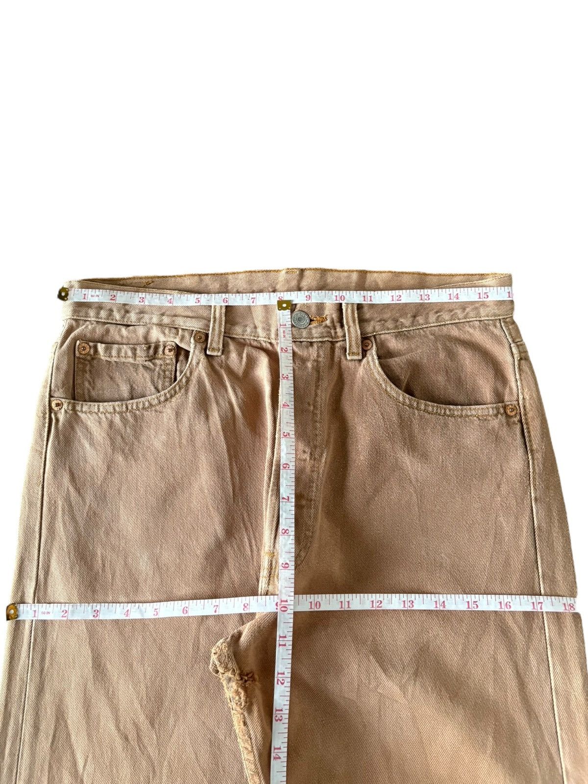 Levi's Vintage 90s Levis 501 Brown Distressed Loose Jeans Size US 32 / EU 48 - 6 Thumbnail