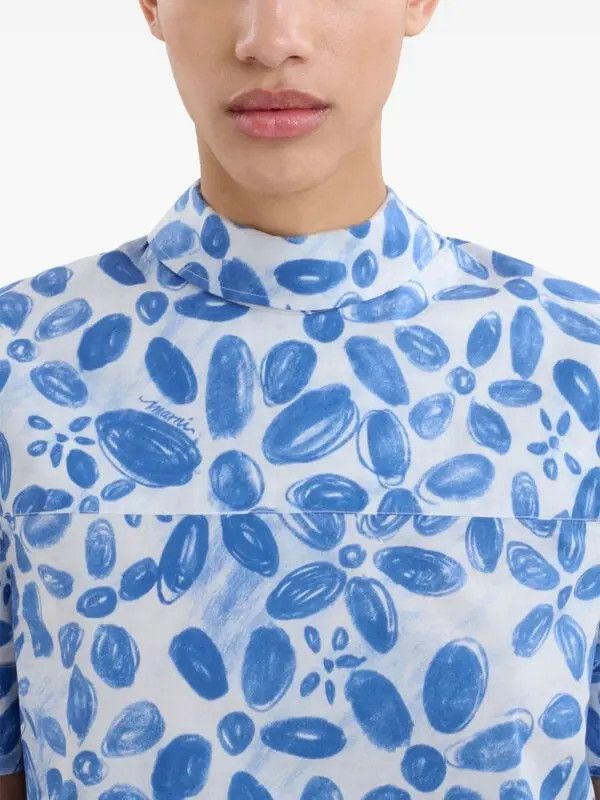 Marni o1w1db11125 Patterned T-Shirt in White Size S / US 4 / IT 40 - 4 Thumbnail