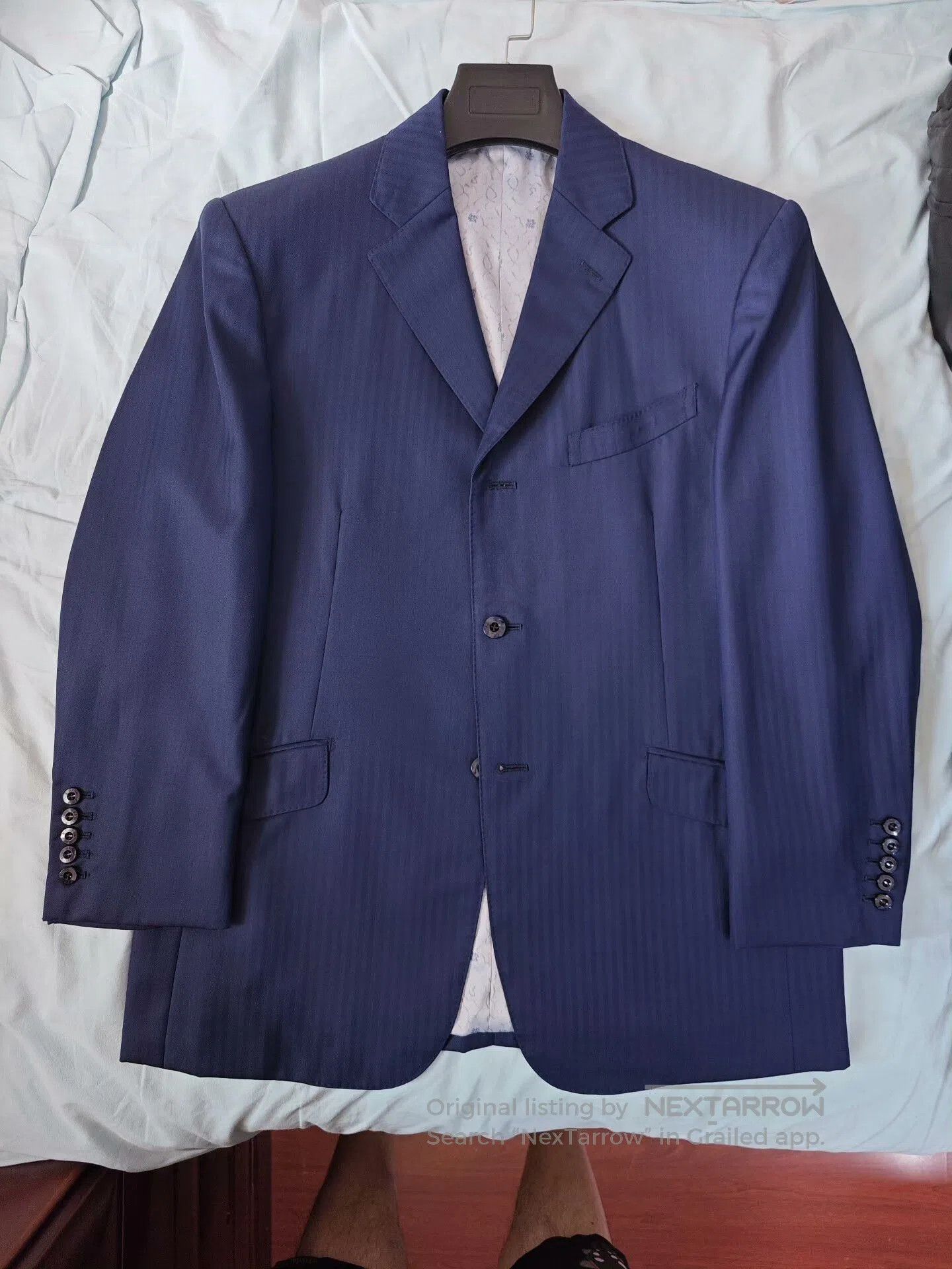 Japanese Brand Custom Italian Wool Blend Suit Jacket. Size US M / EU 48-50 / 2 - 5 Thumbnail