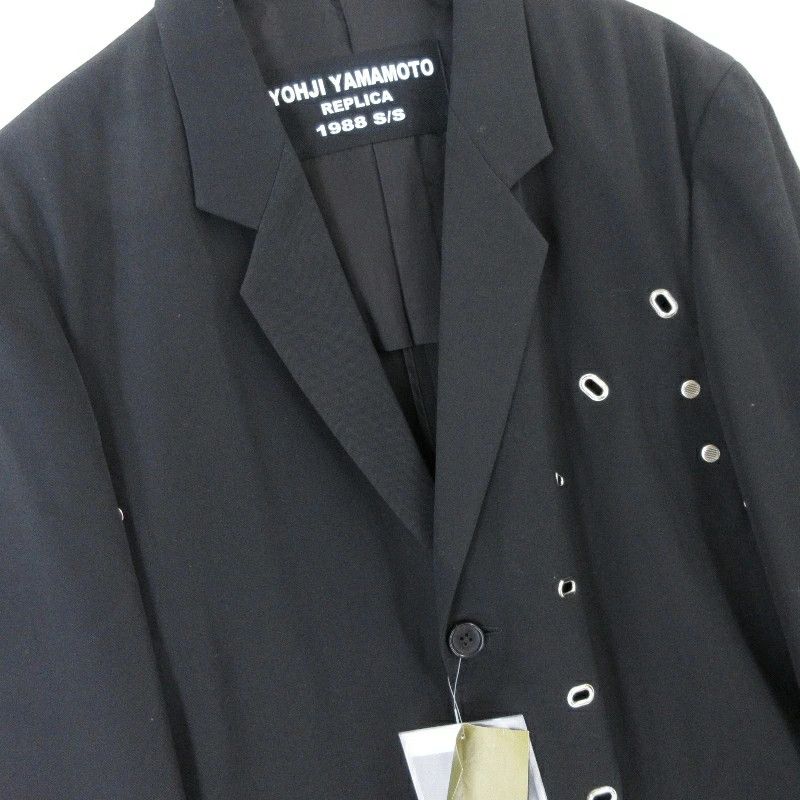 Yohji Yamamoto Yohji Yamamoto POUR HOMME 88SS Eyelet Gaba Jacket Size US L / EU 52-54 / 3 - 3 Thumbnail