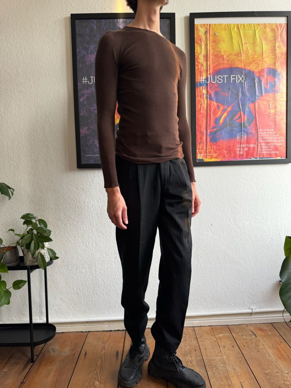 Rick Owens F/W 23 "LUXOR" Ribbed Brown Wool Sweater Rick Owens L Size US L / EU 52-54 / 3 - 17 Thumbnail
