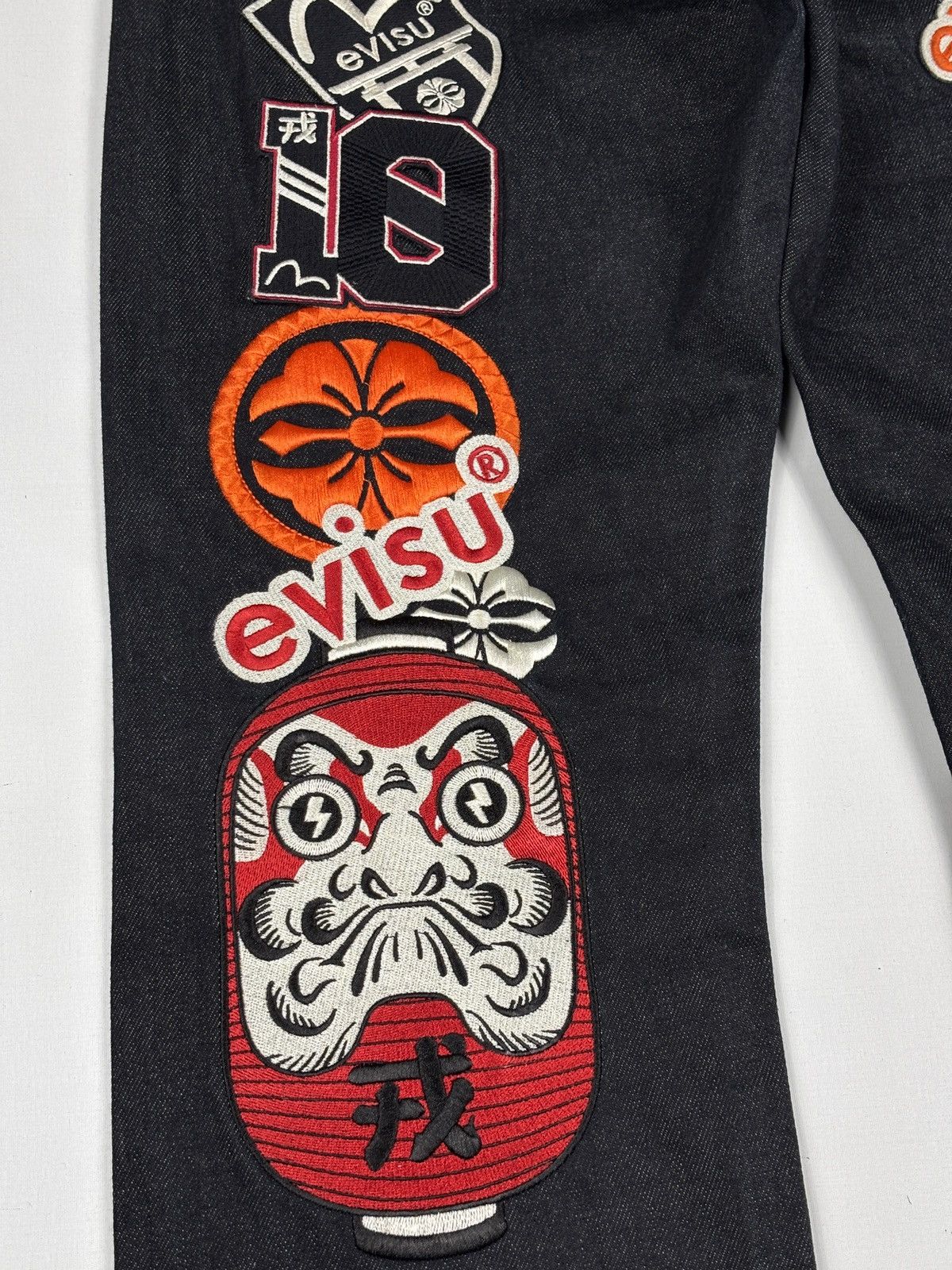 Evisu Embroidered Daruma Logo Daicock Selvedged Jeans Size US 31 - 4 Thumbnail