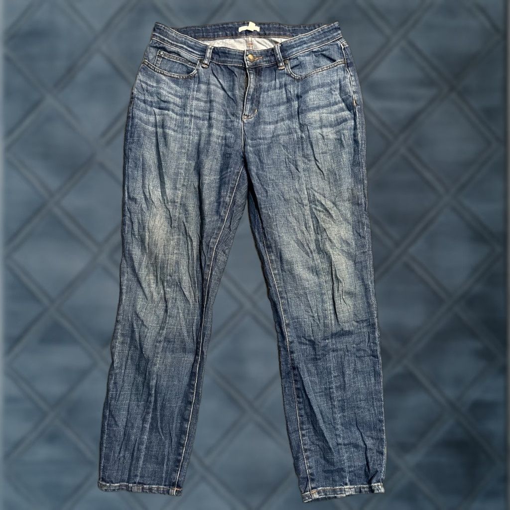 Eileen Fisher Eileen Fisher Jeans Womens Denim Blue Size 8 Dark Wash Tapered Size 24" / US 00 / IT 34 - 1 Thumbnail