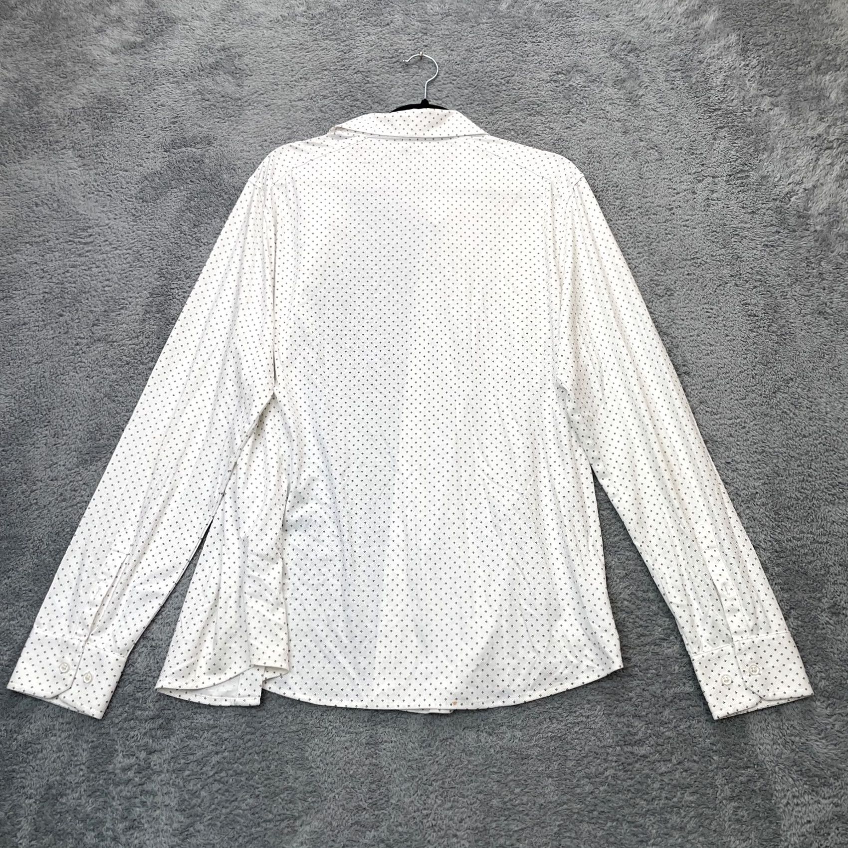 Vintage Raffi Mens Large White Polka Dot Button-Up Shirt Size US L / EU 52-54 / 3 - 2 Thumbnail