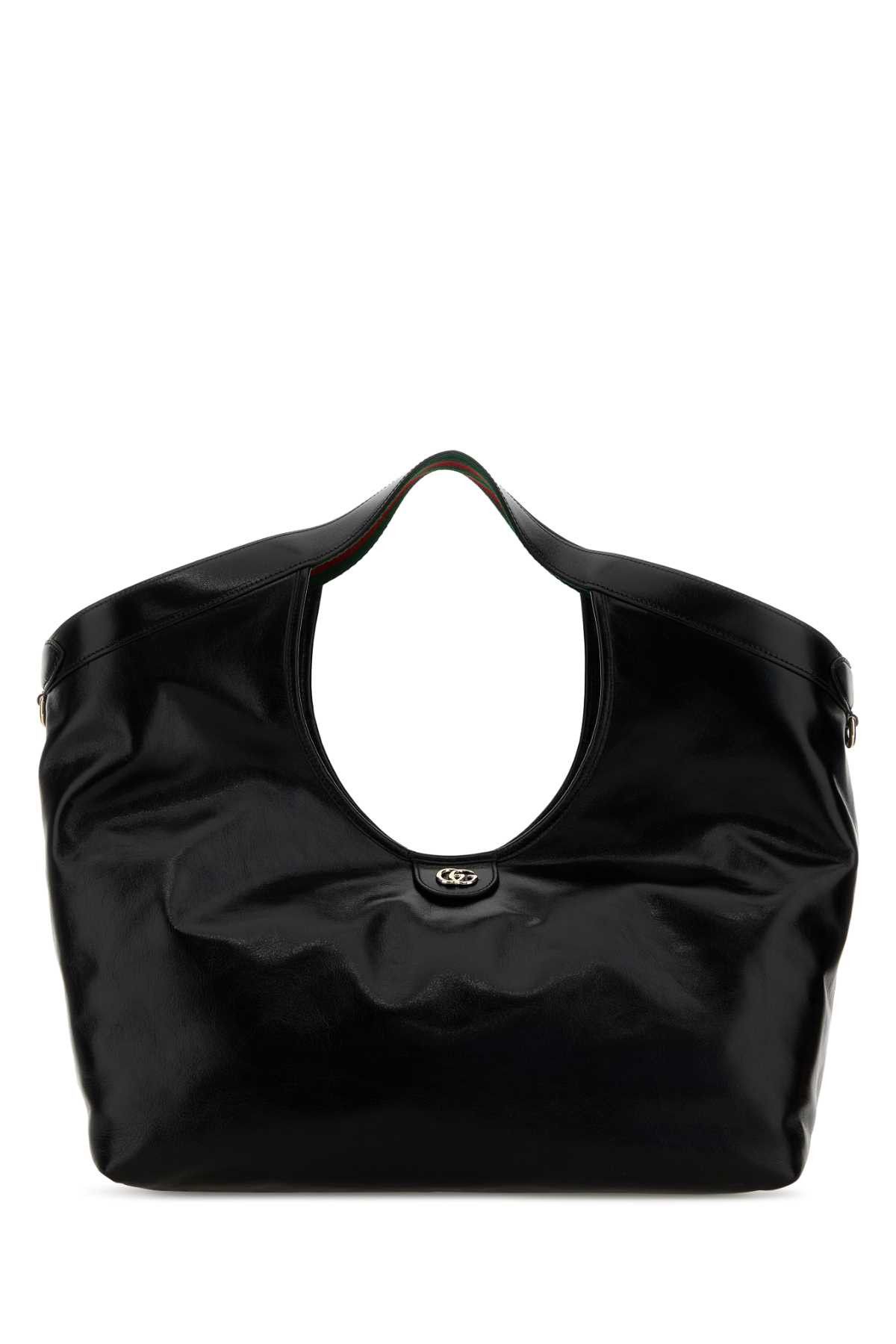 Gucci Black Leather Large Gucci Giglio Shopping Bag Size ONE SIZE - 1 Thumbnail