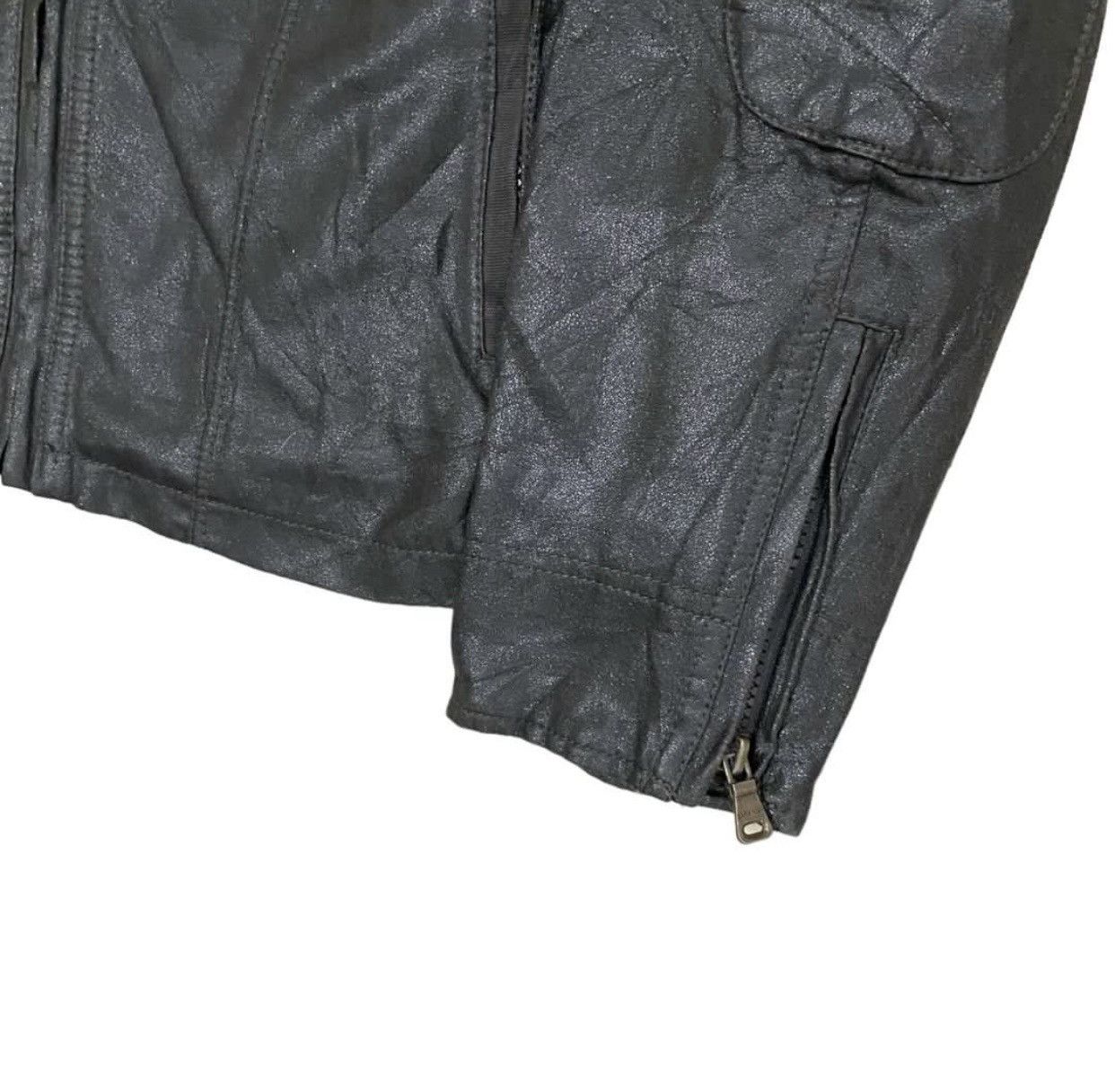 Genuine Leather × Zara ☀️VINTAGES ZARA MAN GENUINE LEATHER BIKERS JACKET Size US S / EU 44-46 / 1 - 4 Thumbnail