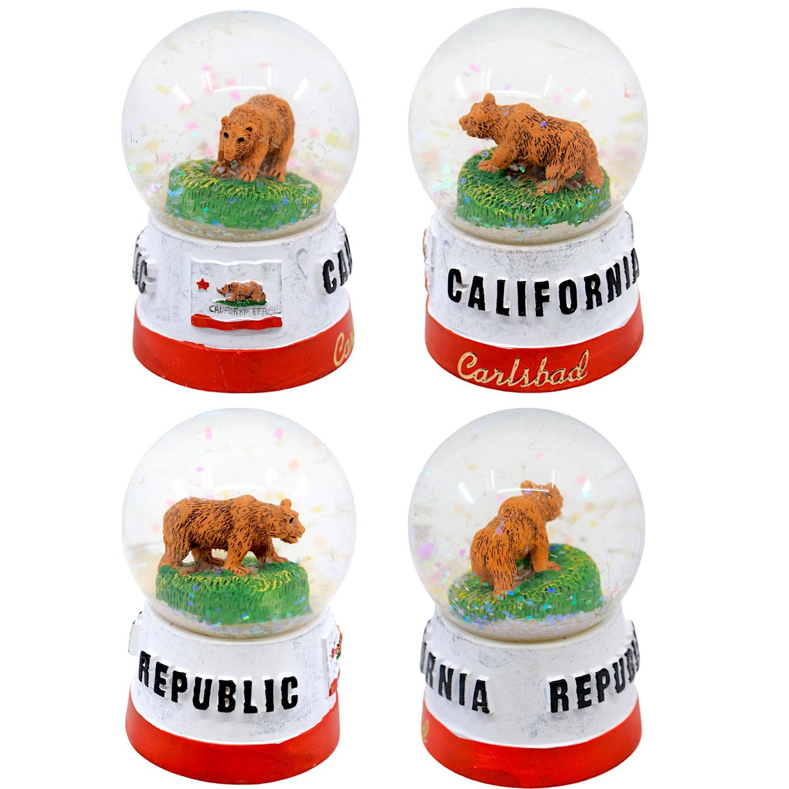 California Republic Carlsbad California Republic Flag Grizzly Bear Snow Globe Size ONE SIZE - 2 Thumbnail