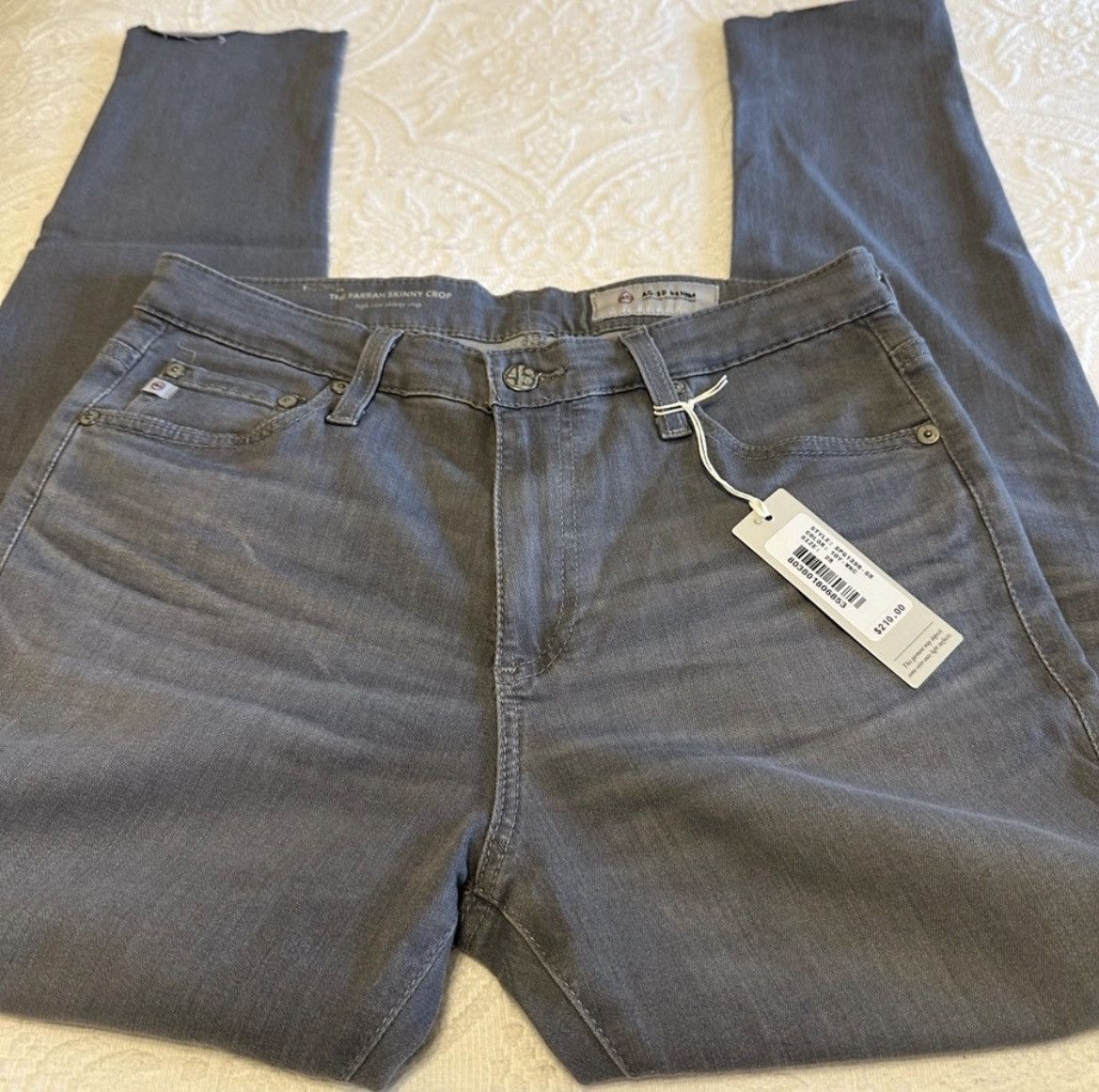 AG Adriano Goldschmied AG - ED Denim The Farrah Skinny Crop High Rise 28 Size 28" / US 6 / IT 42 - 2 Thumbnail