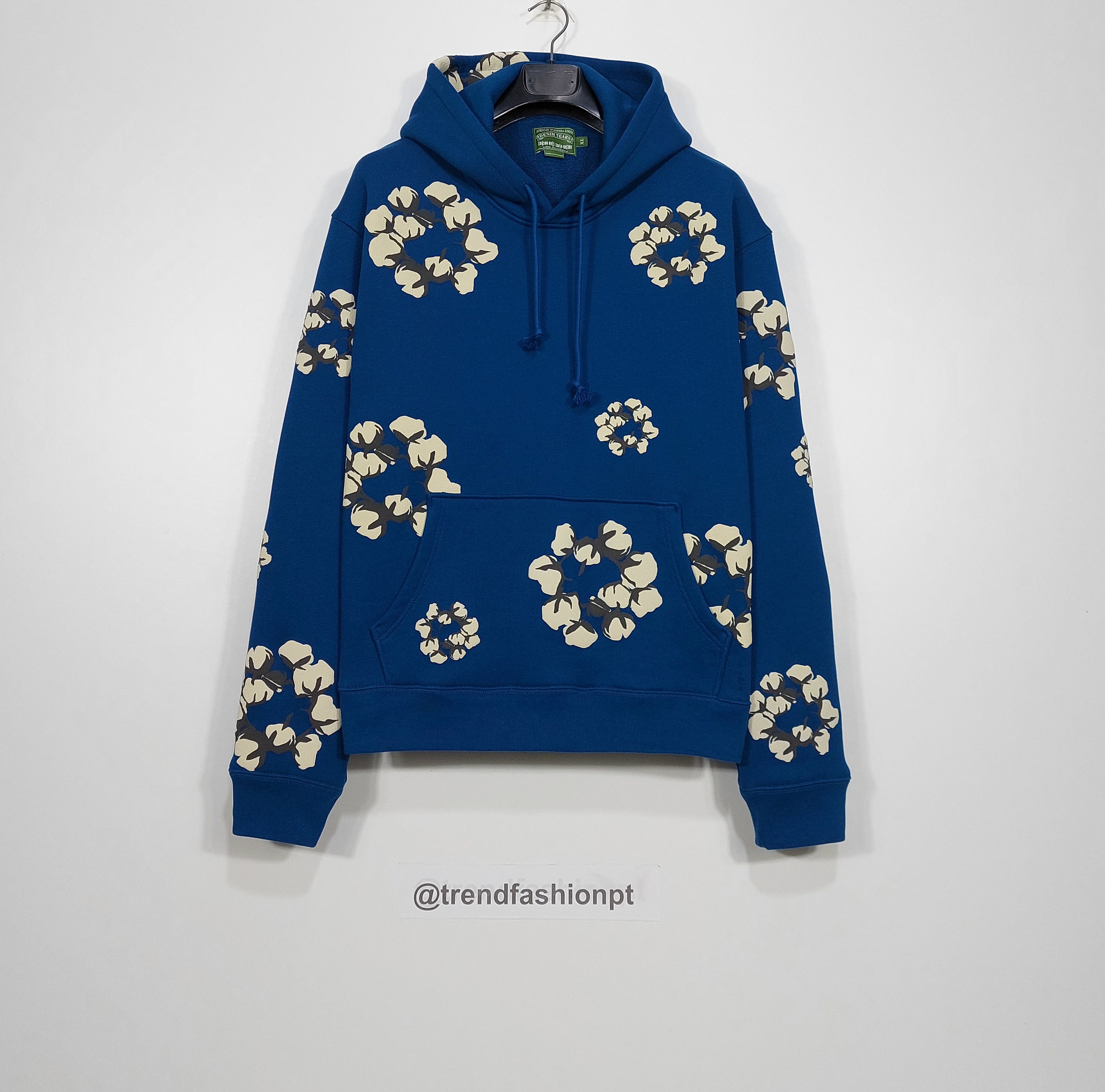 Cactus Plant Flea Market × DENIM TEARS x CPFM cotton wreath hoodie - blue XL Size US XL / EU 56 / 4 - 1 Thumbnail