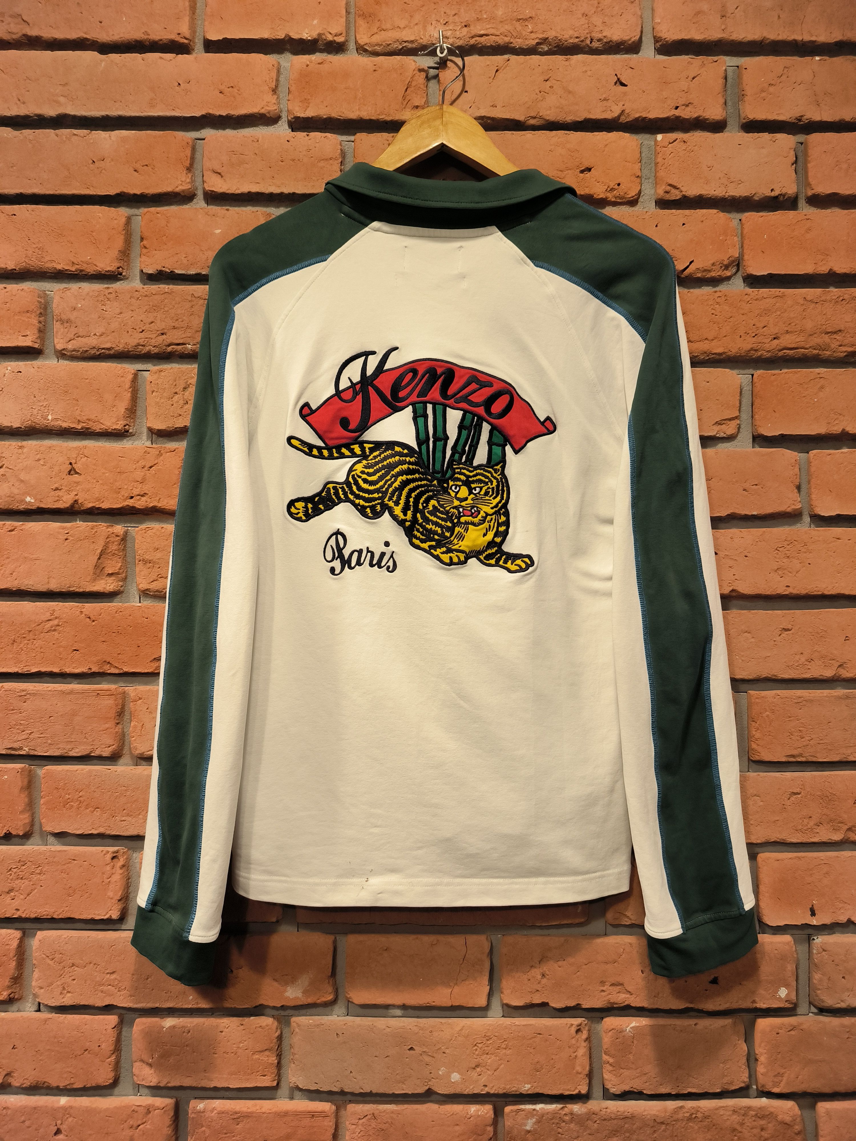 image of Vintage Kenzo Paris Memento Collection Sweatshirt Half-Zip in White, Men's (Size Medium)