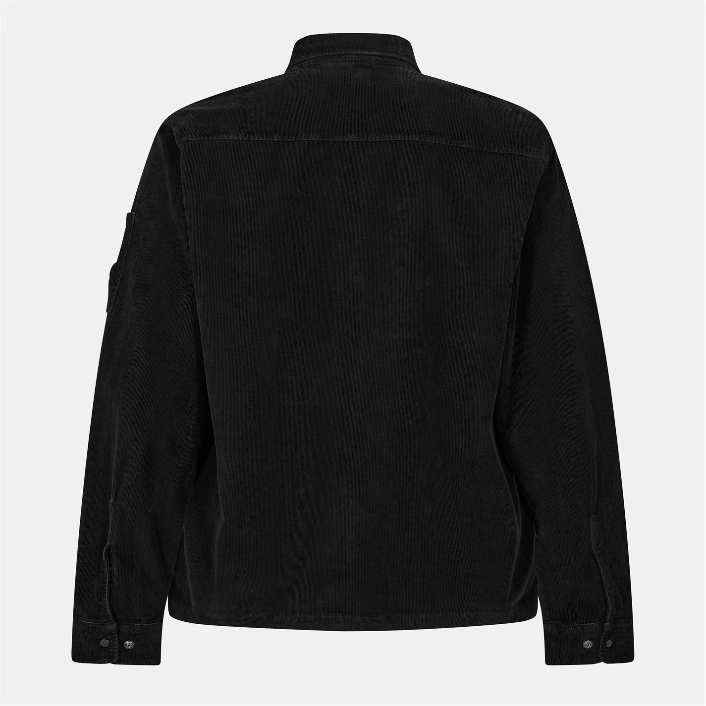 C.P. Company o1g2r1mq0426 Corduroy Long Sleeve Zip Overshirt in Black Size US S / EU 44-46 / 1 - 2 Thumbnail