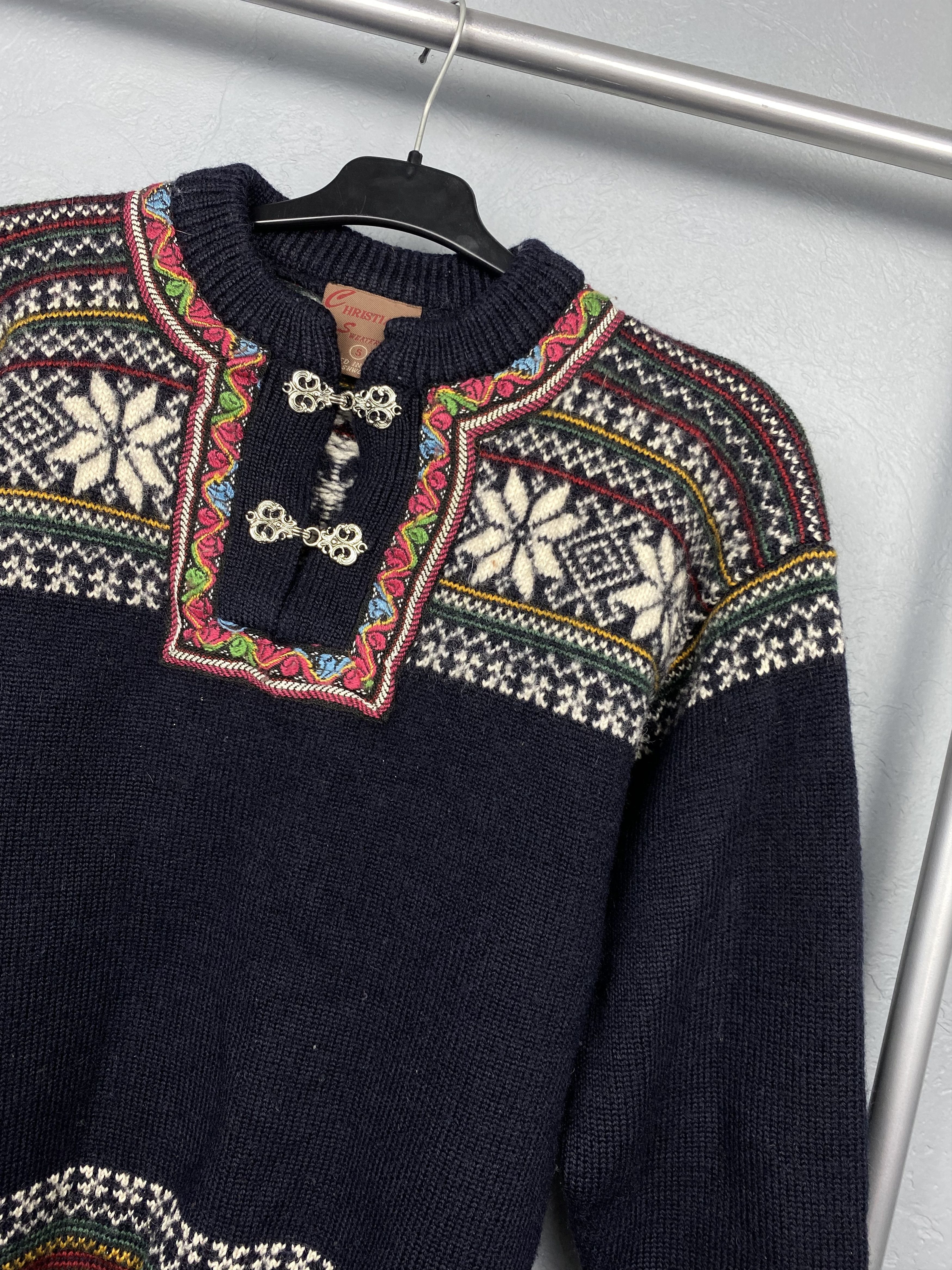 Dale Of Norway Christiania Vintage Wool Knit Sweater Made in Norway Size S / US 4 / IT 40 - 2 Thumbnail