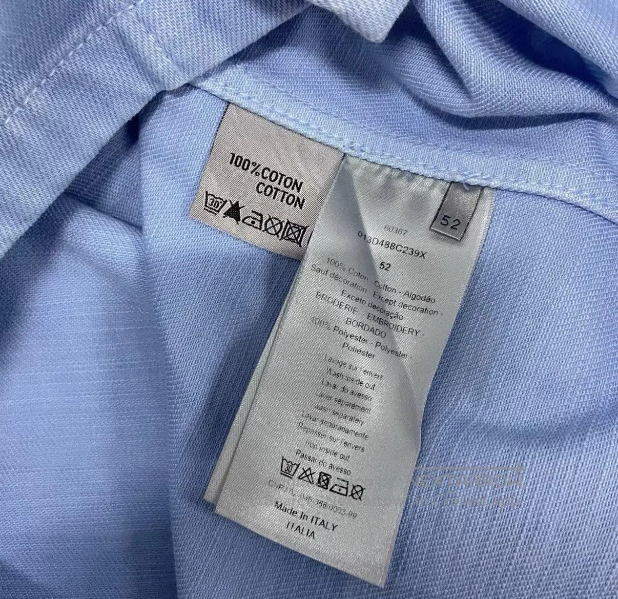 Dior Blue Long-Sleeve Button-Up Shirt. Size US L / EU 52-54 / 3 - 4 Thumbnail