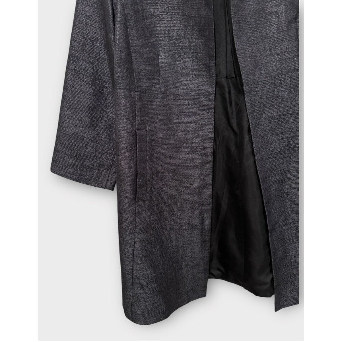 Eileen Fisher Eileen Fisher Iridescent Grain Jacquard Silk Linen Coat (S) Size S / US 4 / IT 40 - 4 Thumbnail