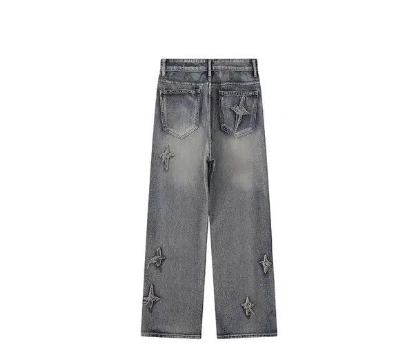 VIBE Vintage Hip Hop Distressed Wash Wide-Leg Jeans Size US 30 / EU 46 - 2 Thumbnail