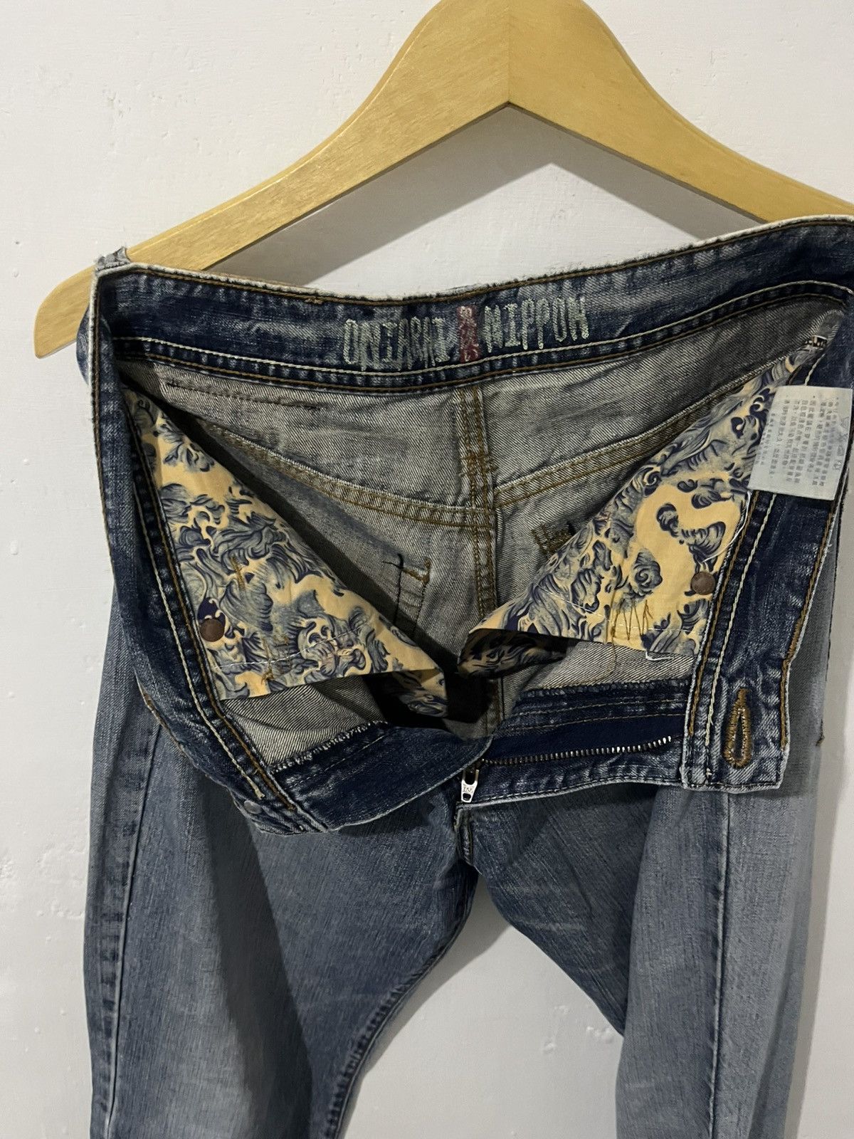 Blue Blue Japan Vintage Blue Way Japan Oniarai Nippon Embroidered Jeans Size US 31 - 10 Thumbnail