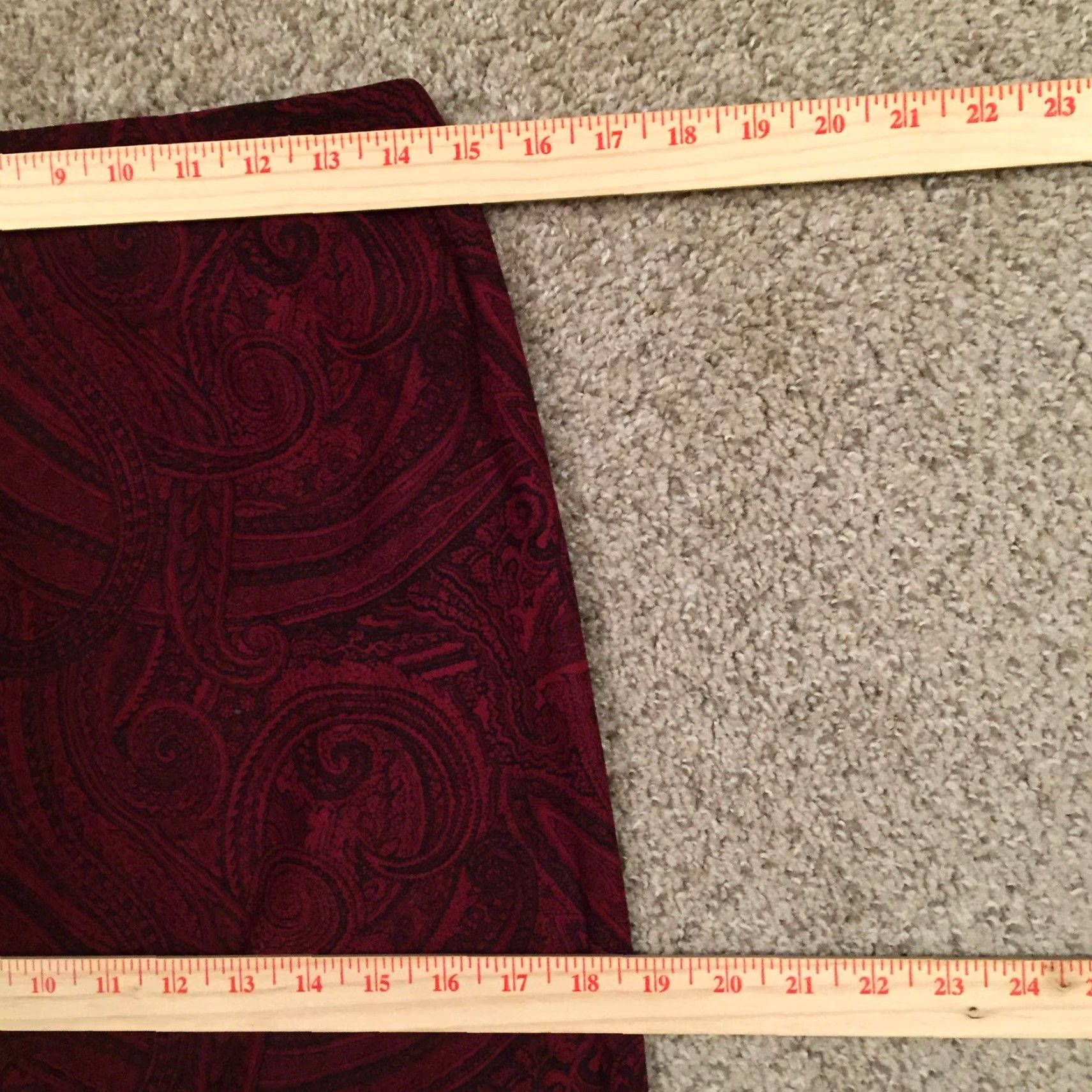 Talbots Talbots Skirt Petite 8 Long Maxi Red Paisley Slit Stretch Womens Size 30" / US 8 / IT 44 - 3 Thumbnail